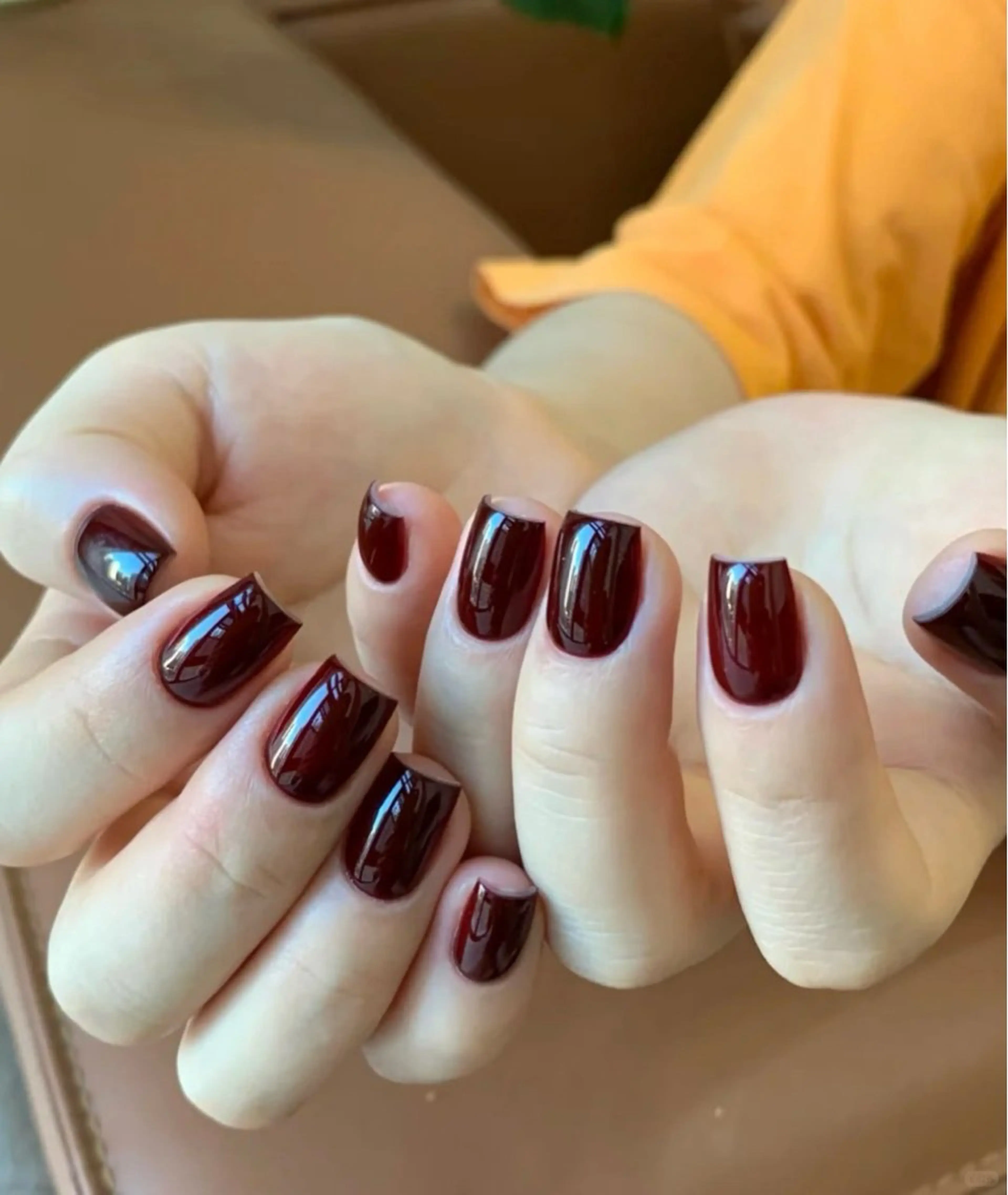 【自爪】ワンカラー・ラメグラデーションの写真