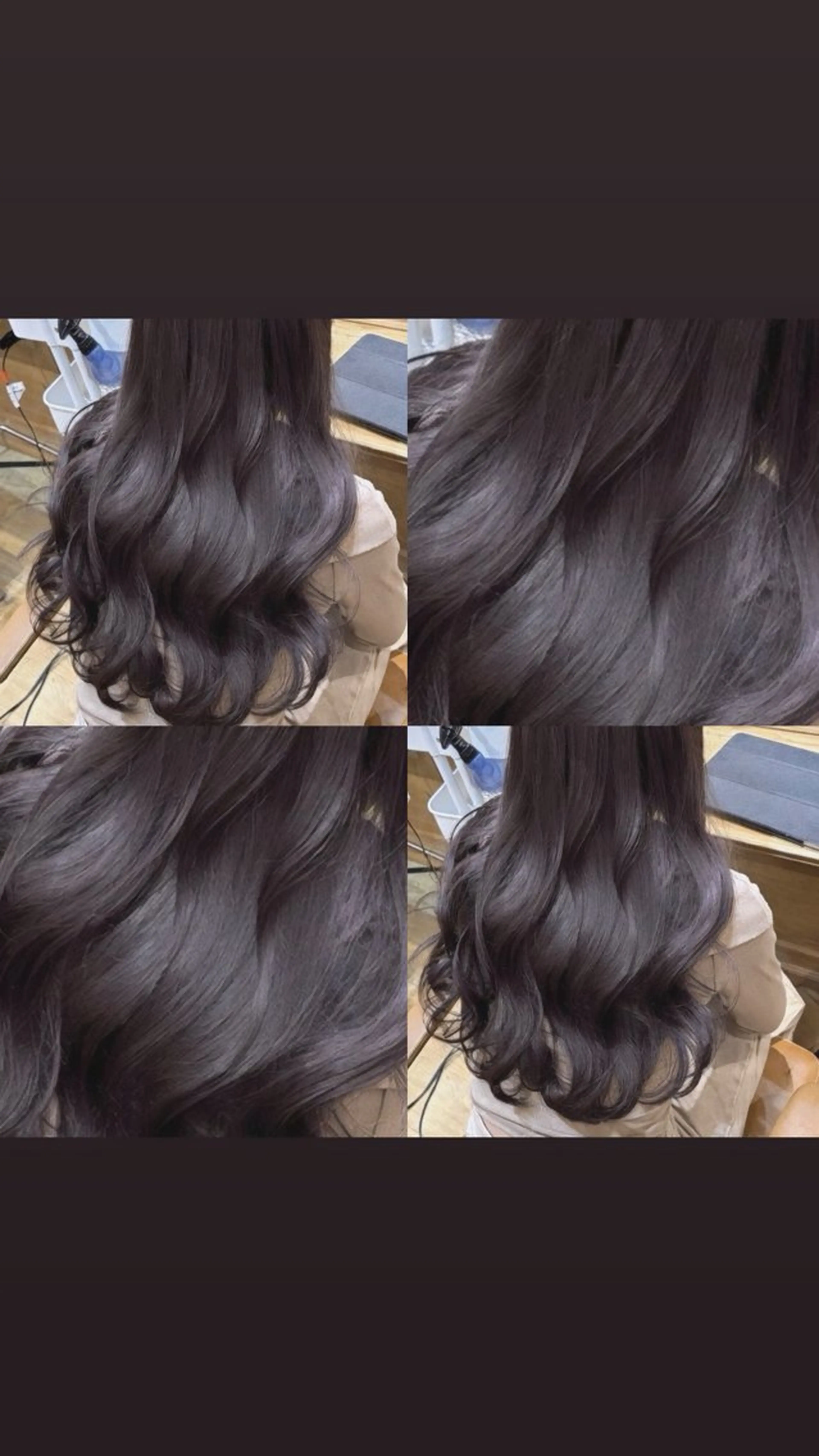 ロング アッシュ 髪質改善 ロング トリートメント ヘアカラー トリートメント 👑髪質改善wカラー /ハイトーン/アユカのヘアスタイル
