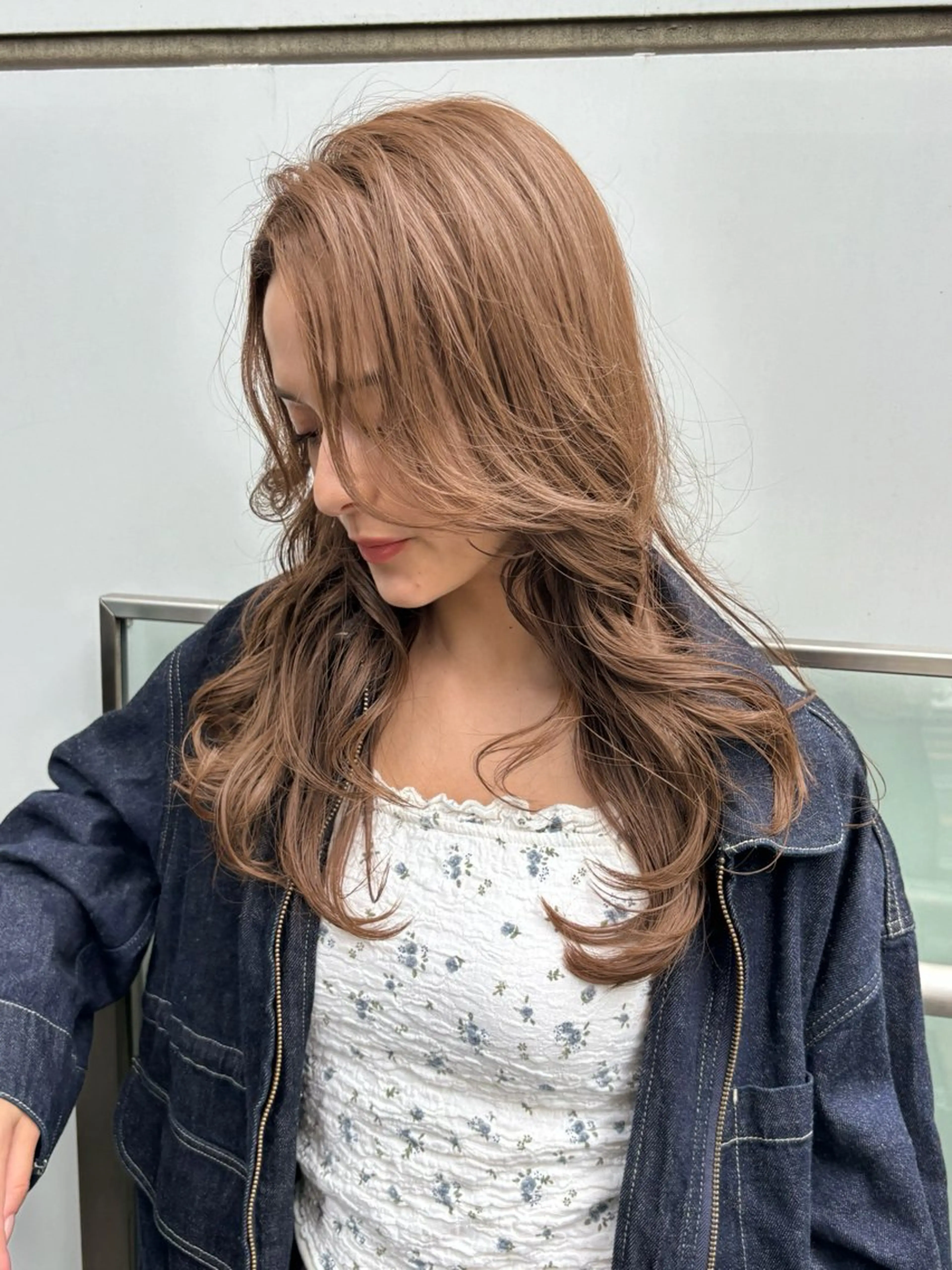 ロング カラー カット ヘアカラー 梅田美容室 山崎海波のヘアスタイル