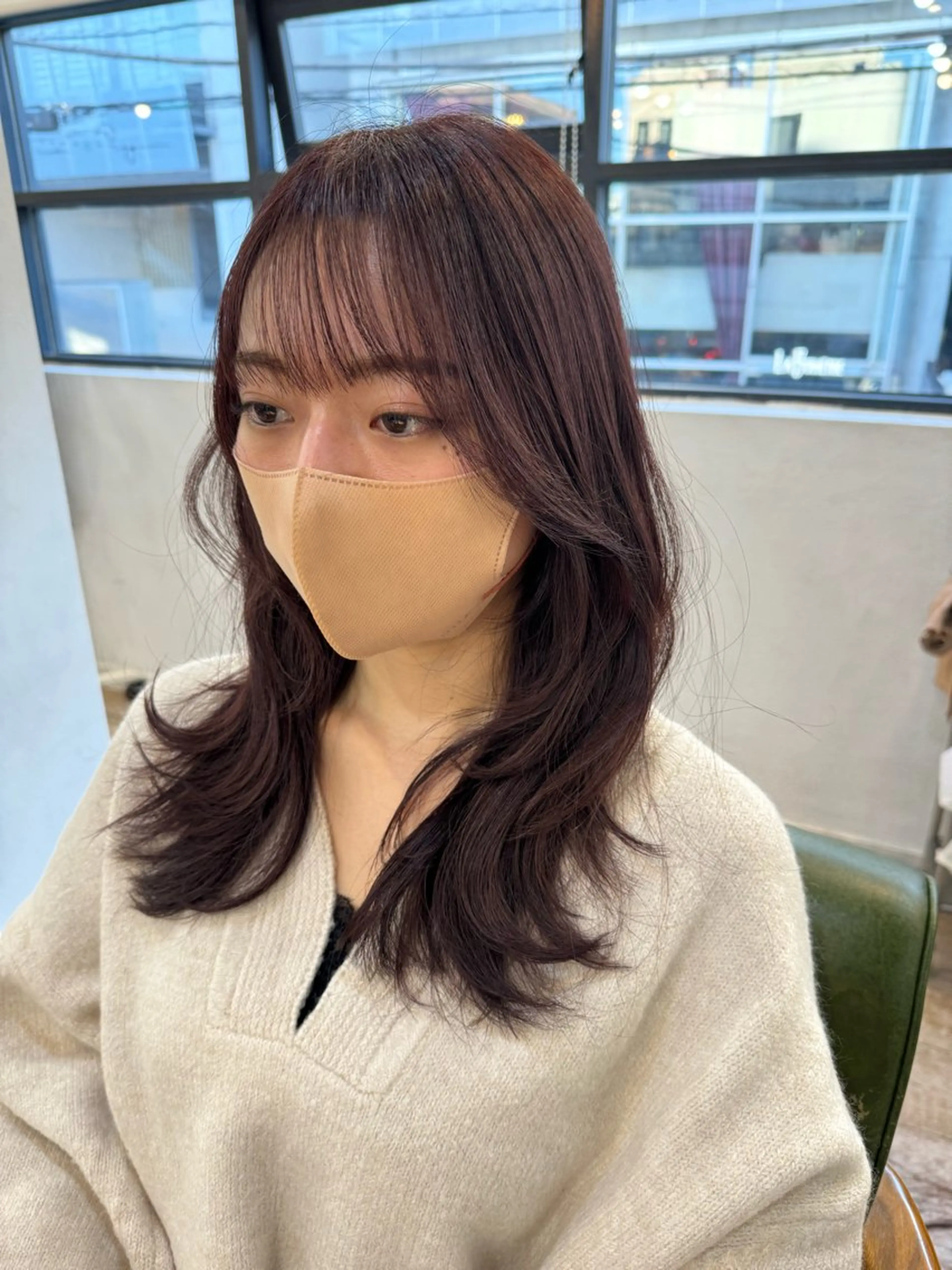 セミロング レイヤーカット 小顔カット レイヤーカット 中屋光貴のヘアスタイル