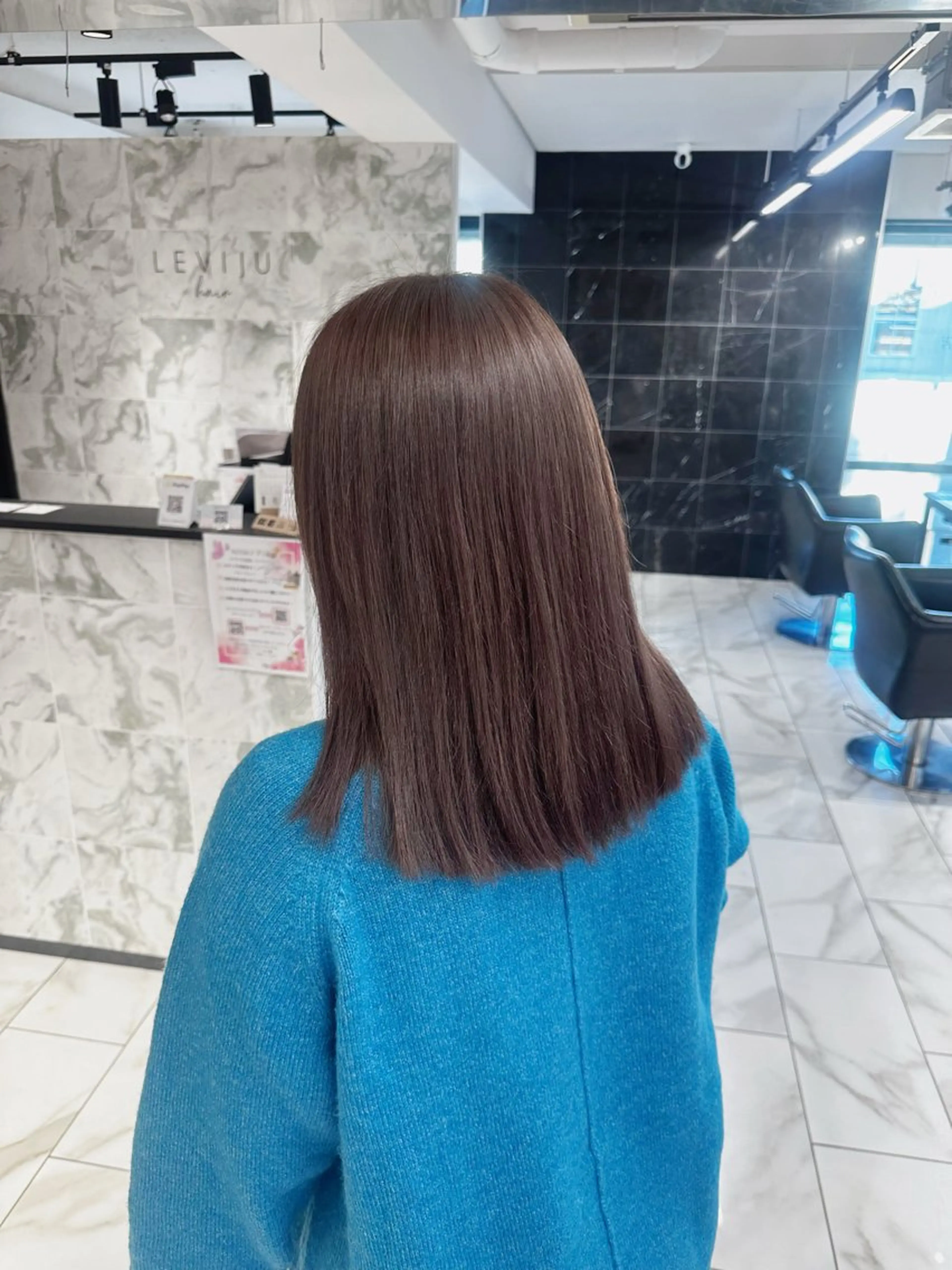 セミロング カラー むっちー/河原町/ 縮毛矯正/韓国ヘアーのヘアスタイル