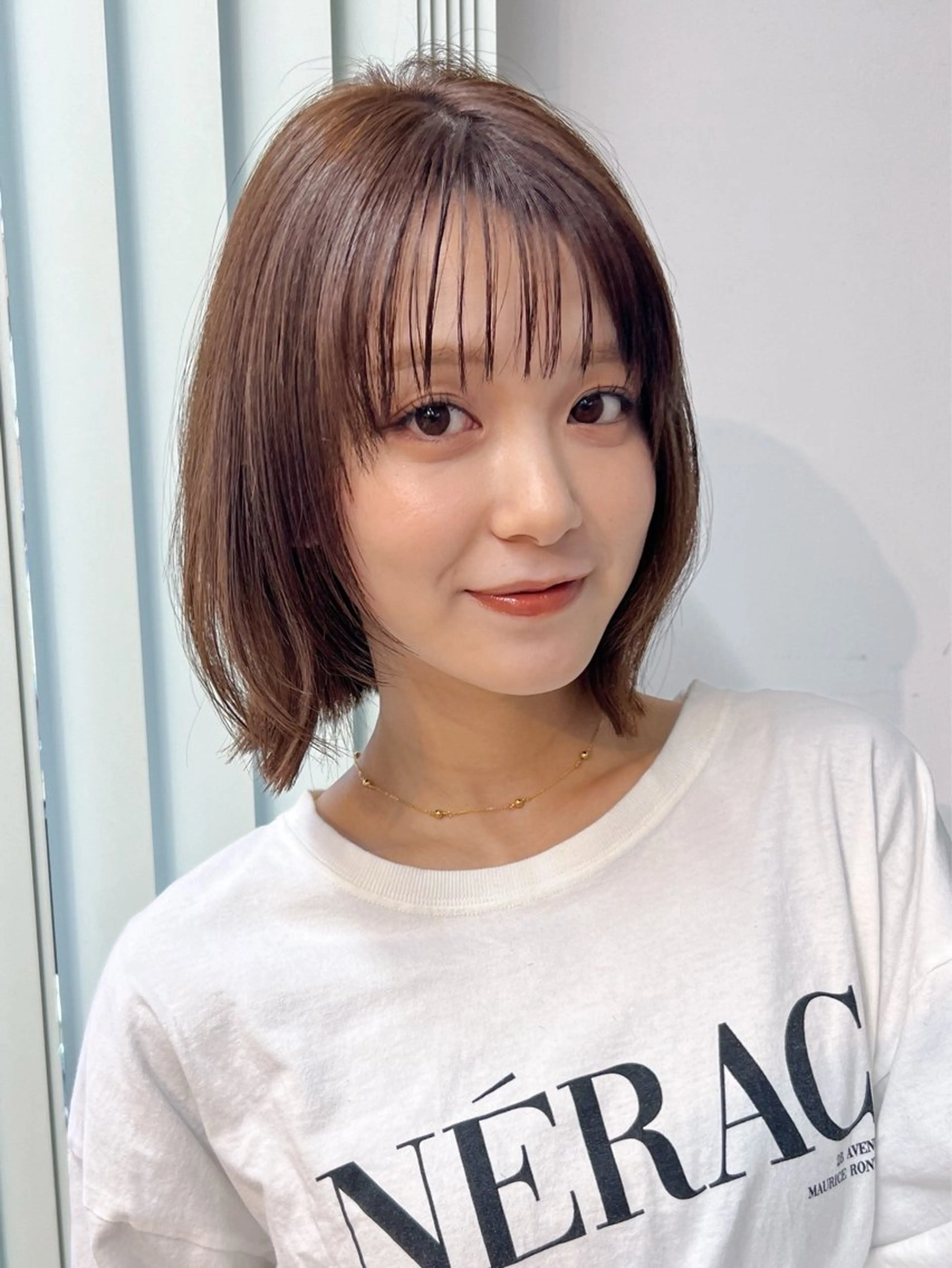 ミディアム ボブレイヤー ボブ レイヤーカット ヘアカラー ボブ/ミディアム 親しみやすさ/さくらのヘアスタイル