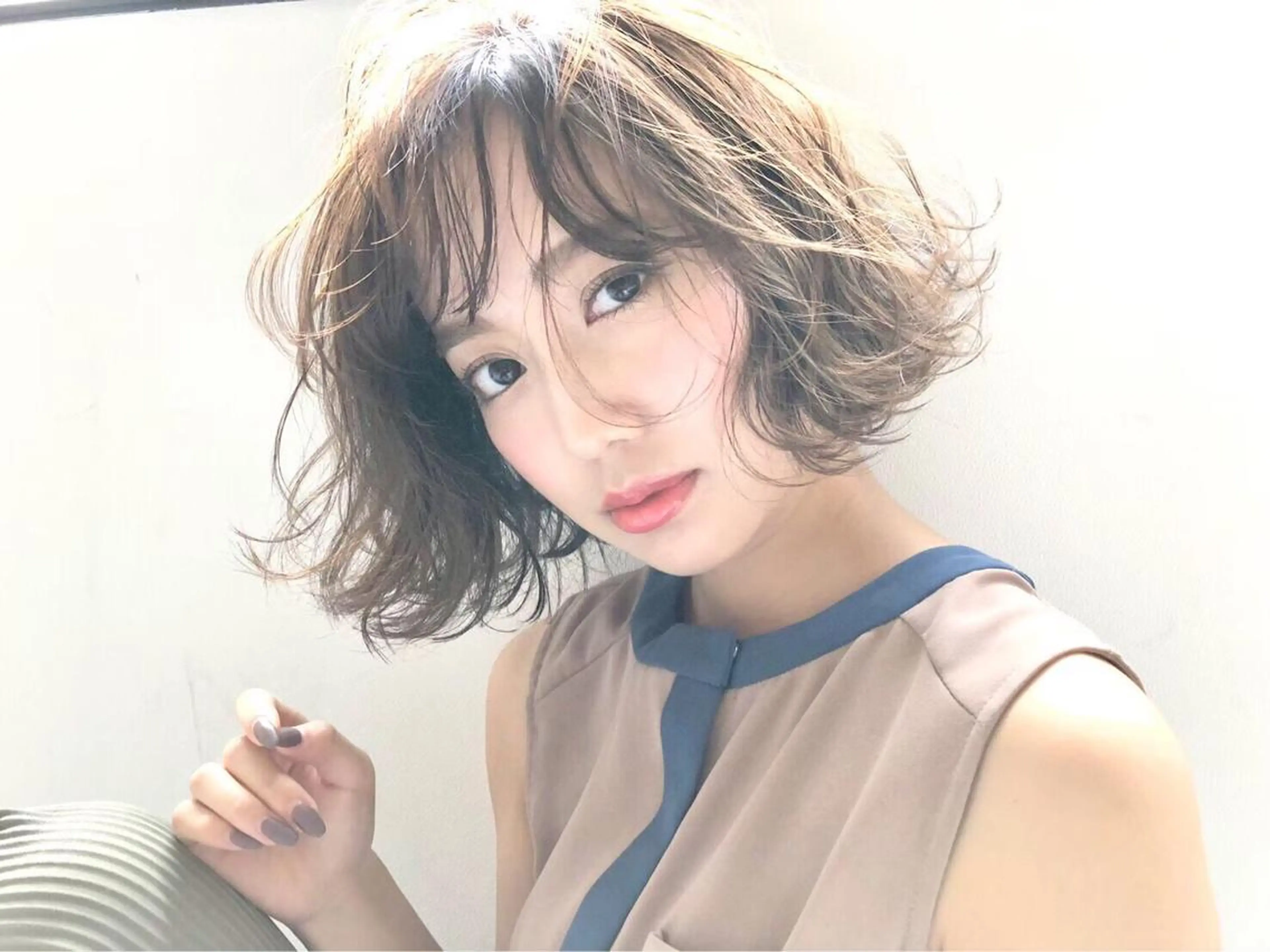 ショート カラー パーマ ヘアアレンジ 大橋 輝久のヘアスタイル