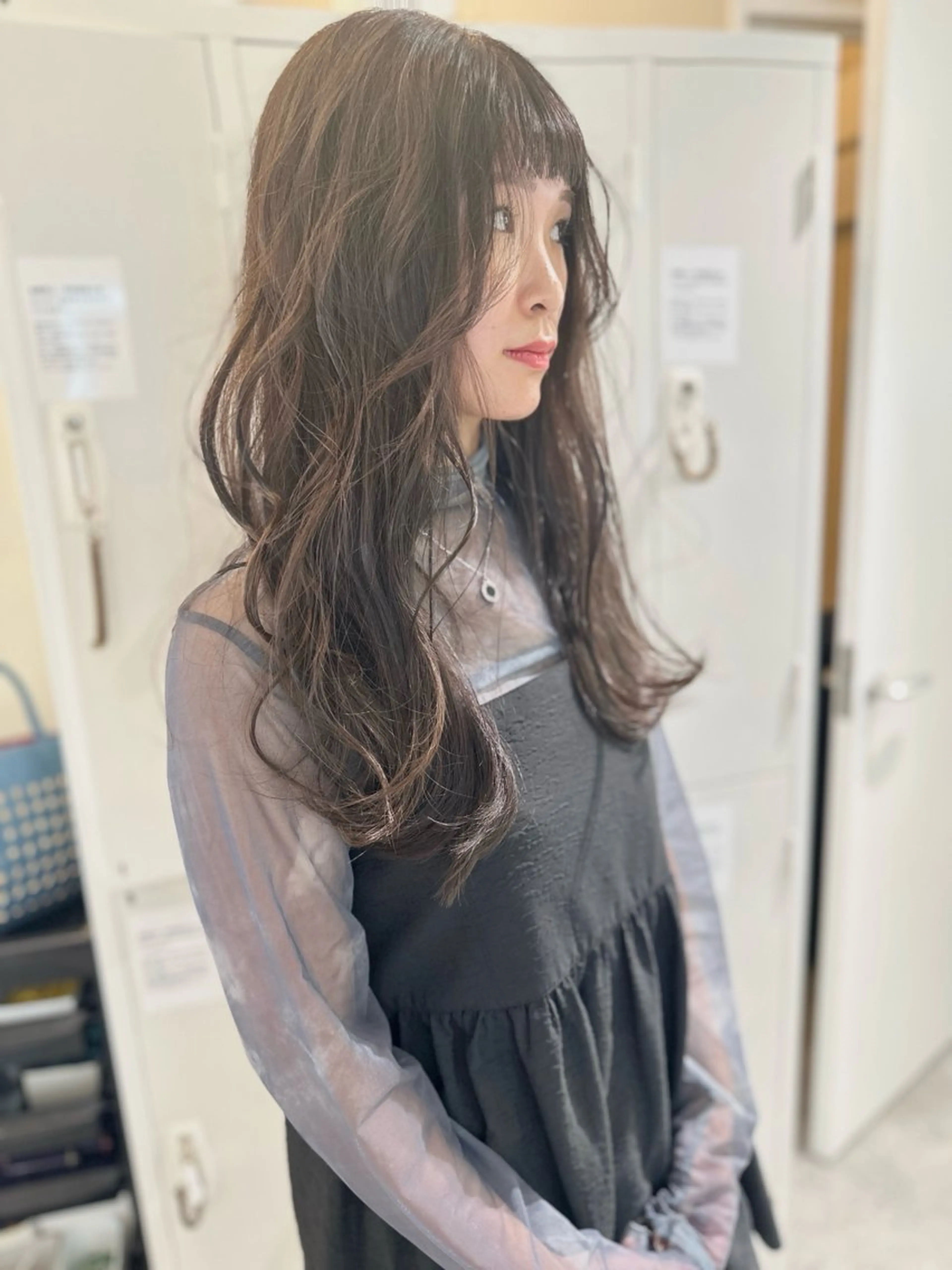 ロング カラー アディクシーカラー バレイヤージュ ブリーチ デザインカラー ダブルカラー opus 店長大和 レイヤー/赤み消しのヘアスタイル