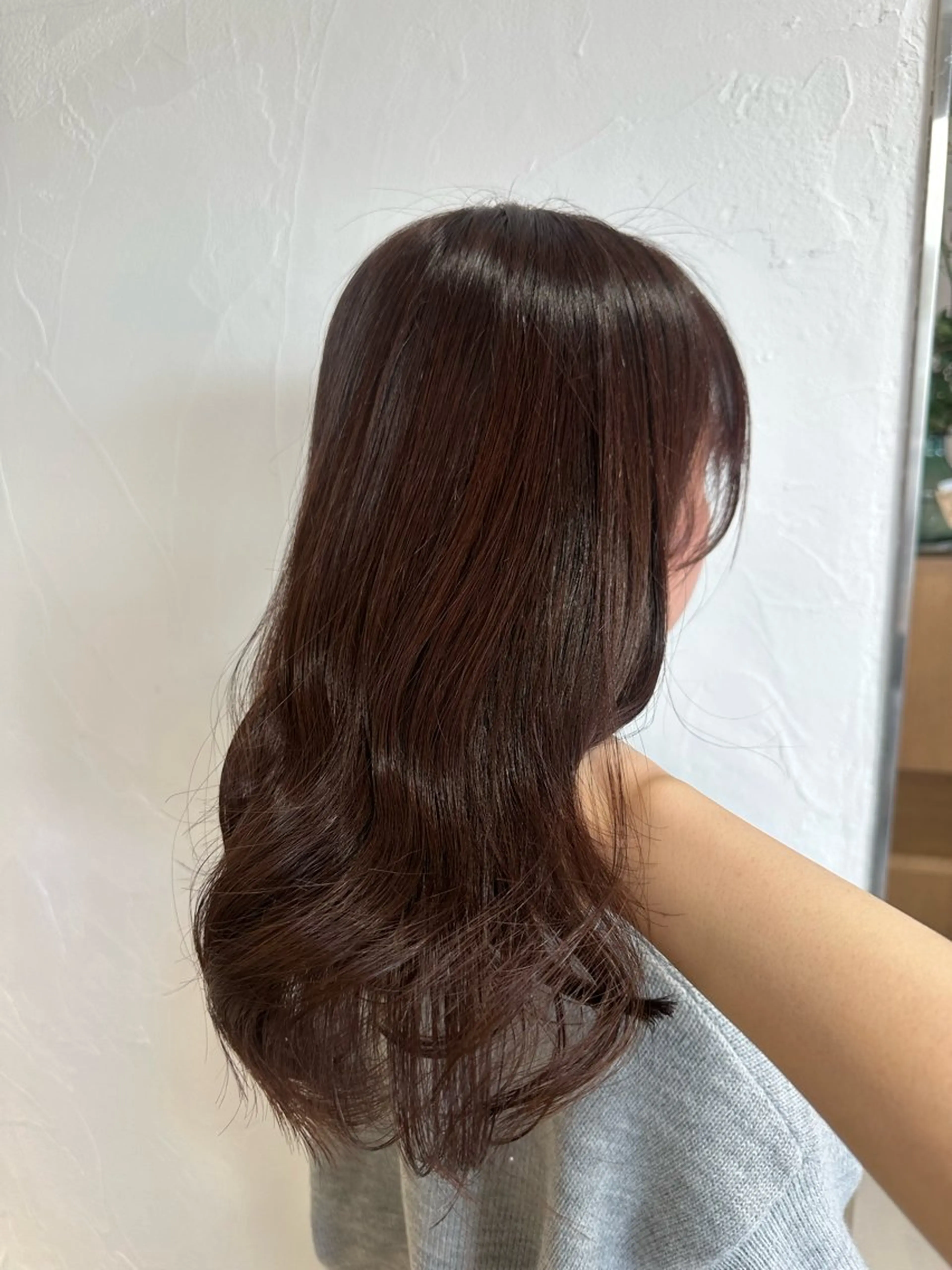 ミディアム カラー ブラウンカラー オレンジ オレンジブラウン 暖色カラー /ヘアアレンジ/花鈴のヘアスタイル