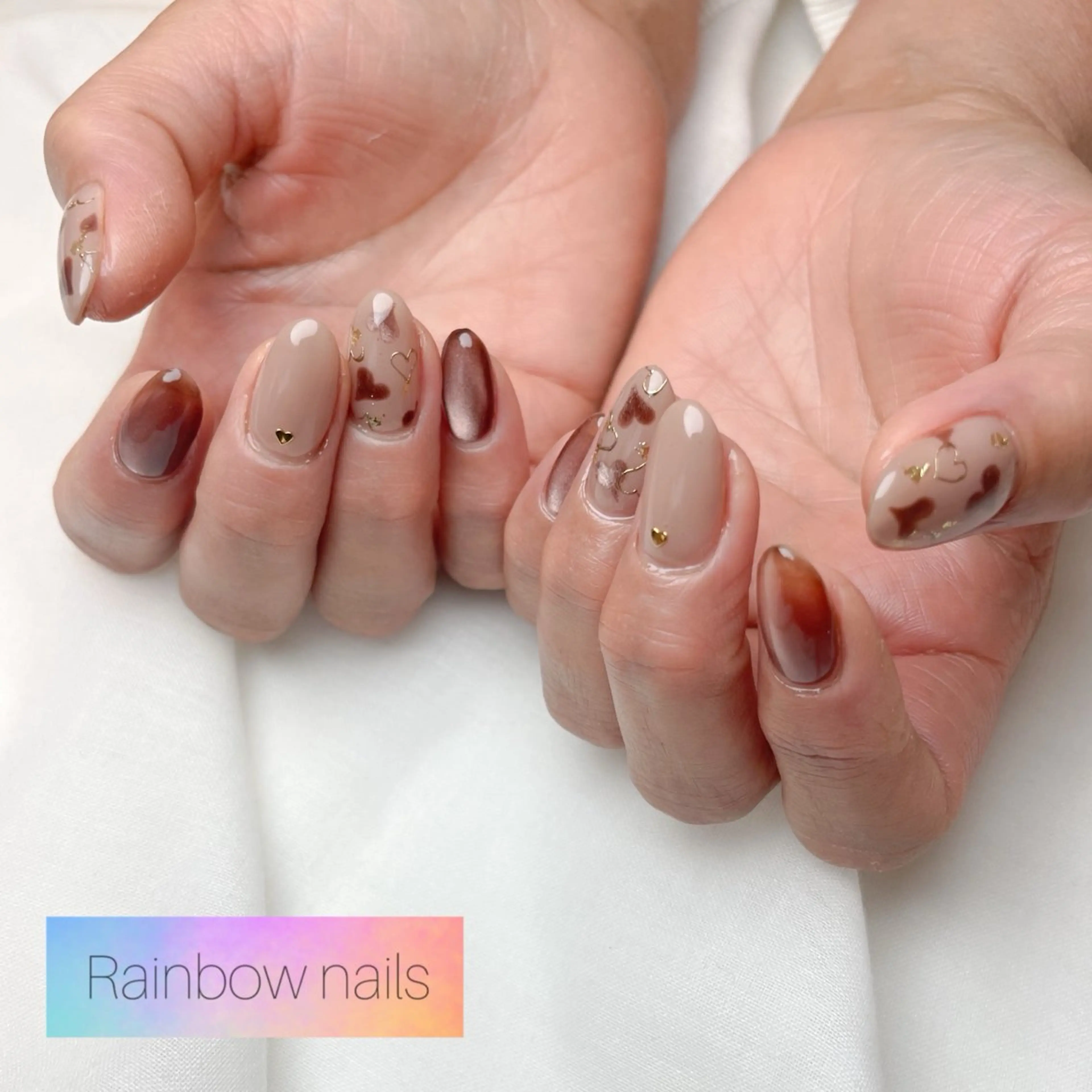 ネイル Rainbow nailsくろちゃんのネイルデザイン