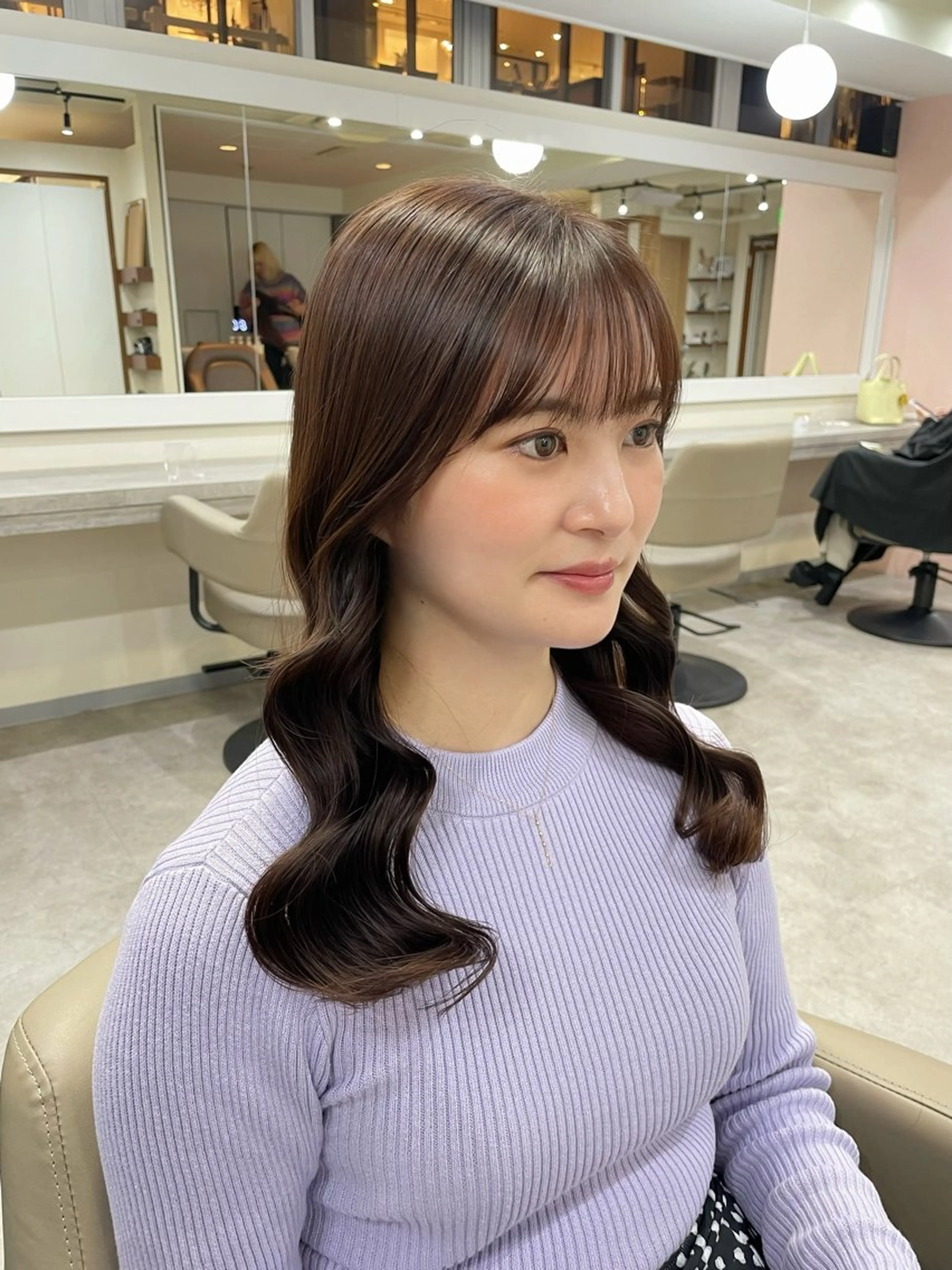 セミロング パーマ 韓国風パーマ/ヘア セット/店長みづきのヘアスタイル