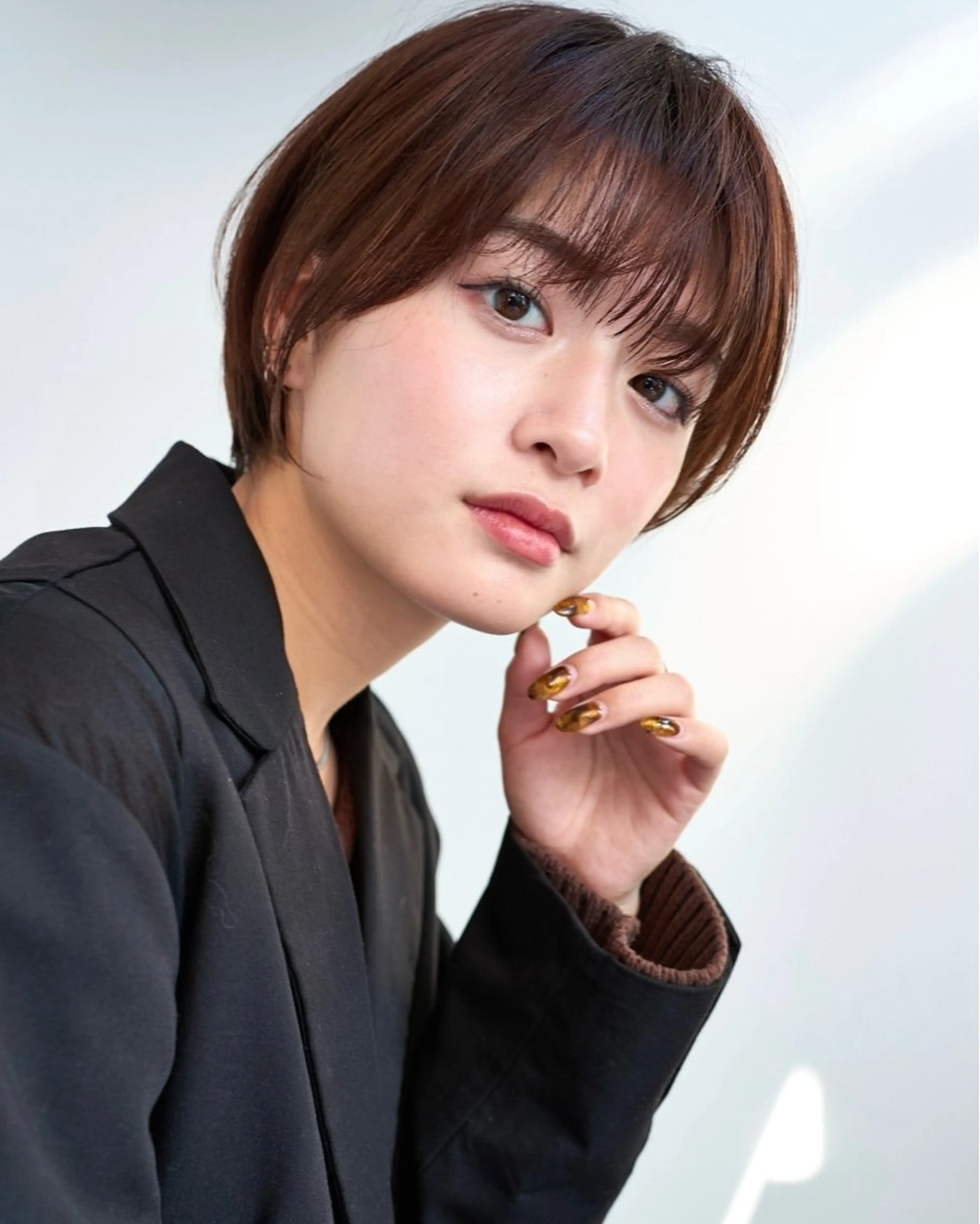 ショート カラー ショートボブ 丸みショート ボブ 似合わせカット ショートヘア カット ヘアカラー トリートメント ショート/ボブ/パー マ原宿🪷Akinaのヘアスタイル