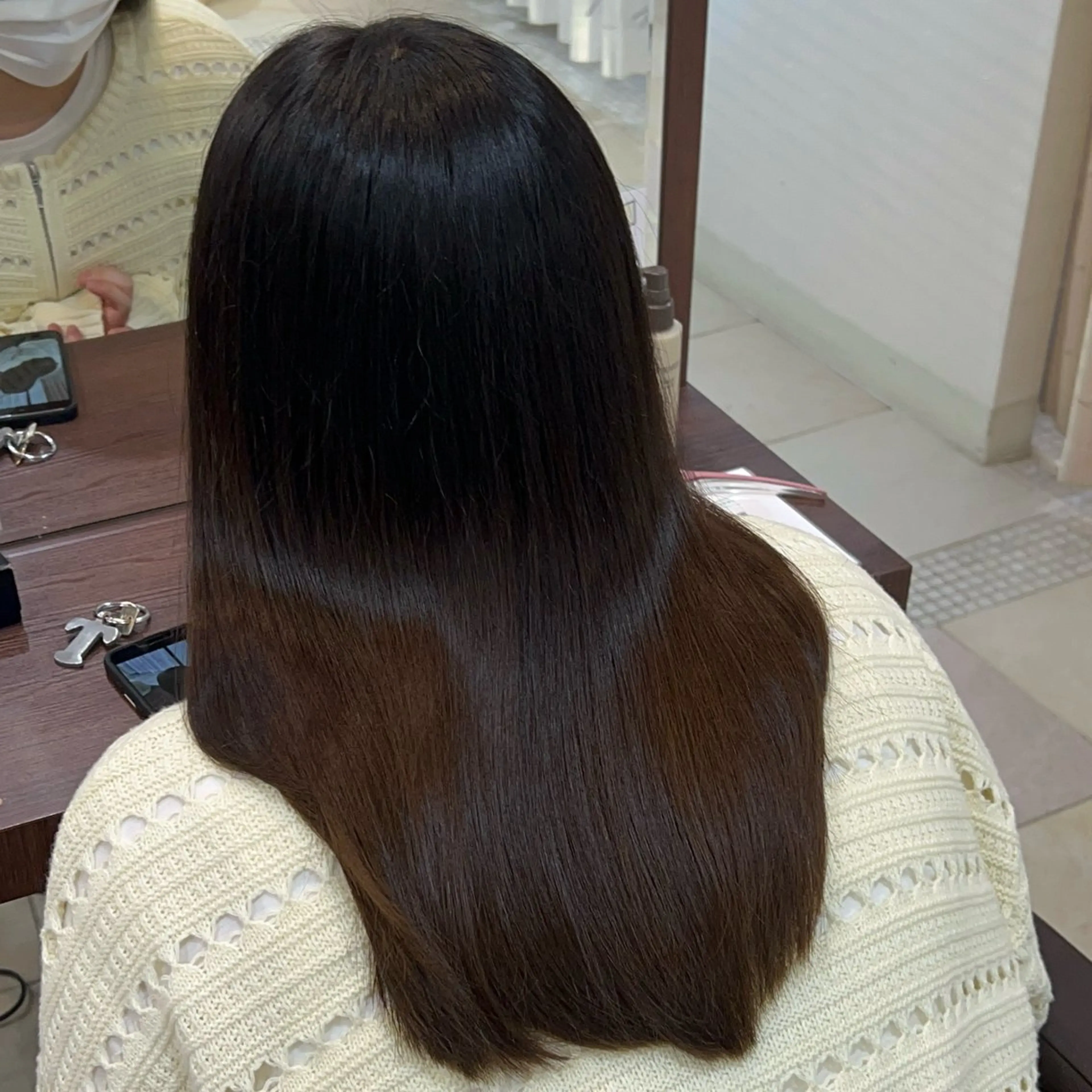 セミロング トリートメント トリートメント 築花 マリエル絵里のヘアスタイル