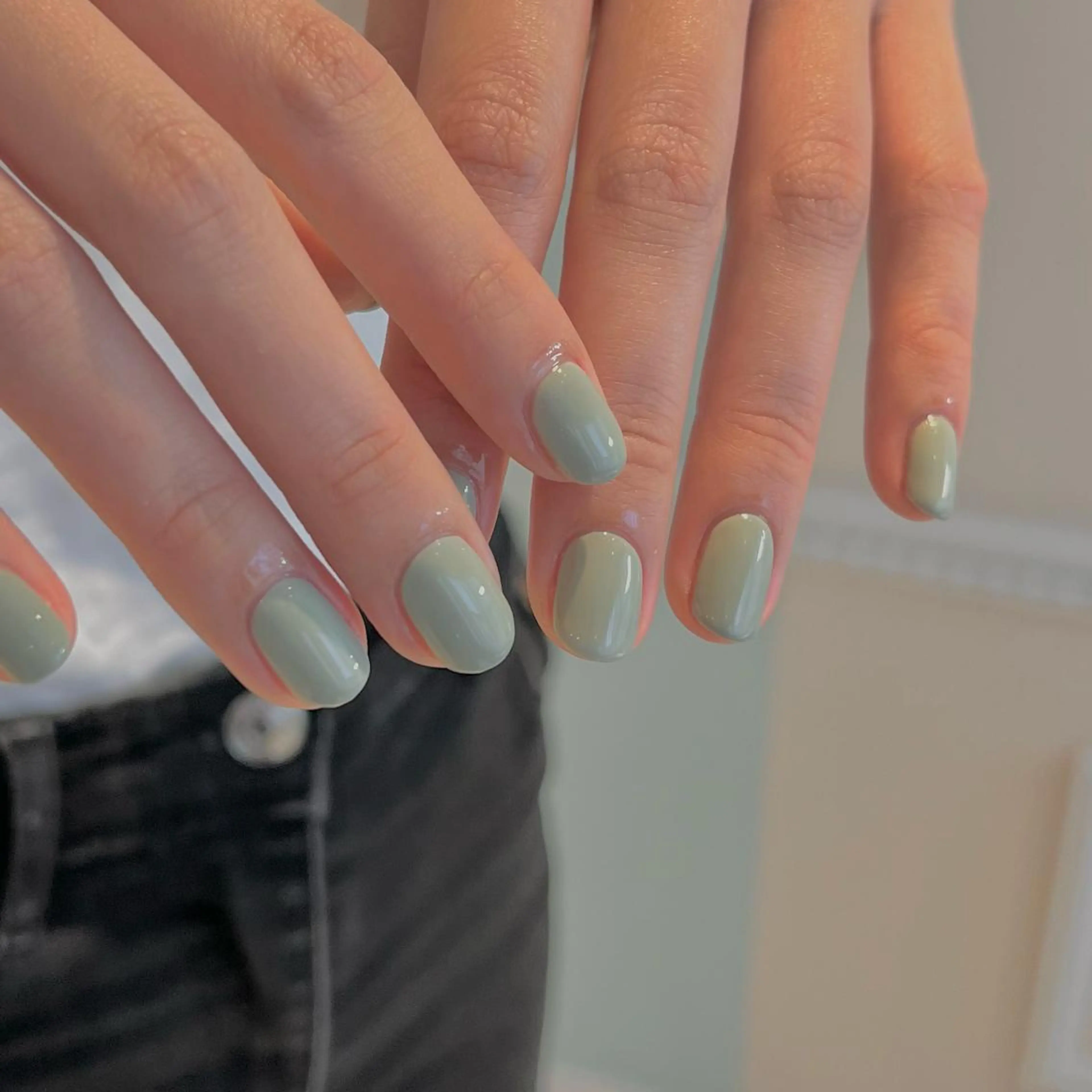 ネイル ワンカラーネイル ハンドネイル 🎀チーク/ちゅるん 🫧chisa🎀のネイルデザイン