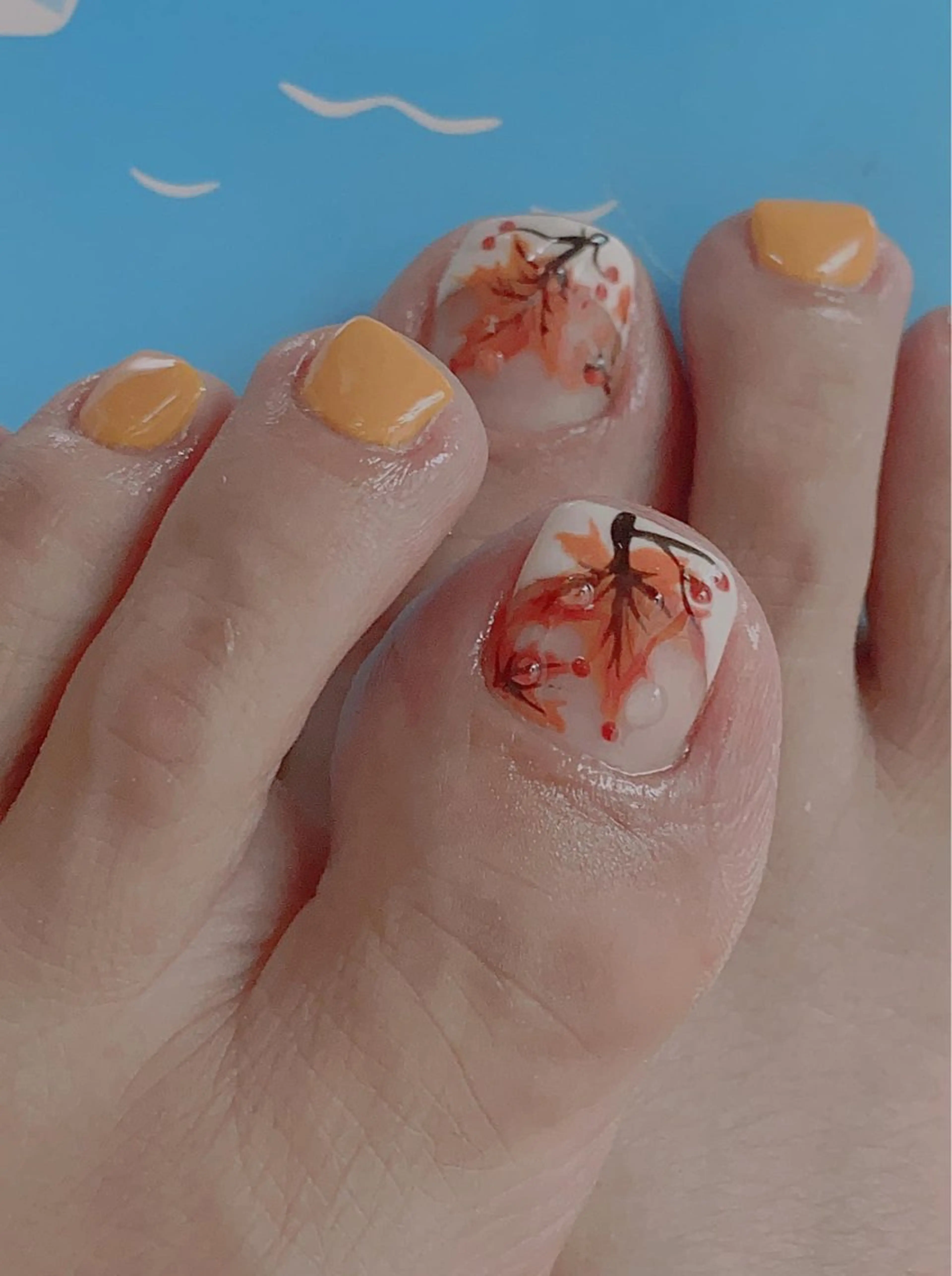 ネイル フットネイル ジェルネイル フットネイル HandSnail自宅サロン所属・HandSnail 座間自宅ネイルサロンのネイルデザイン