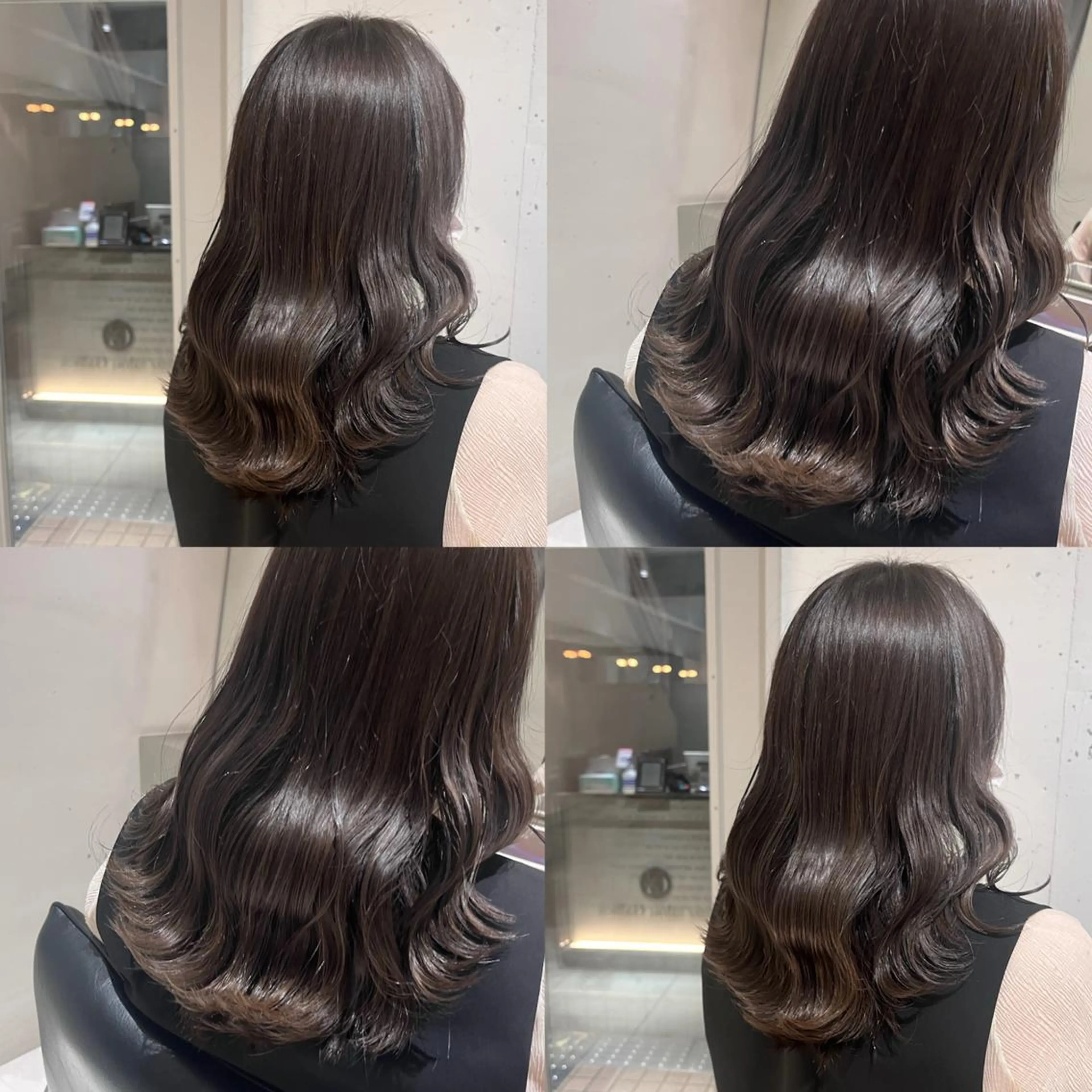ミディアム カラー ブリーチ 透明感カラー ダブルカラー グレージュ ブリーチなしカラー ヘアカラー トリートメント ヘッドスパ ヘアセット カジュアルを女っぽく 𝗮𝘆𝗮𝗰𝗼のヘアスタイル
