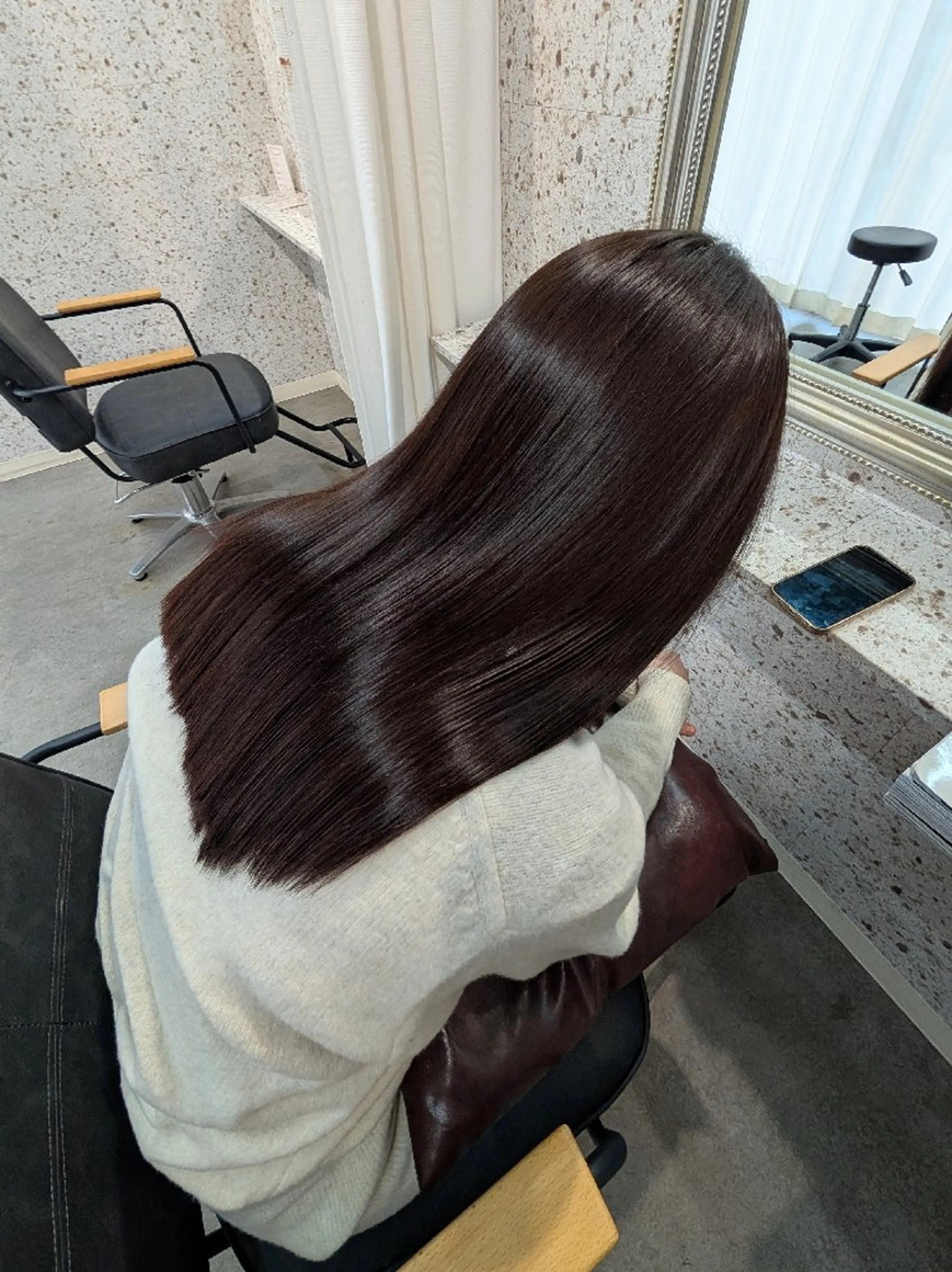 セミロング カラー 髪質改善 トリートメント トリートメント Mood hair salon所属・髪質改善.縮毛矯正 ×韓国ヘアyukiのヘアスタイル