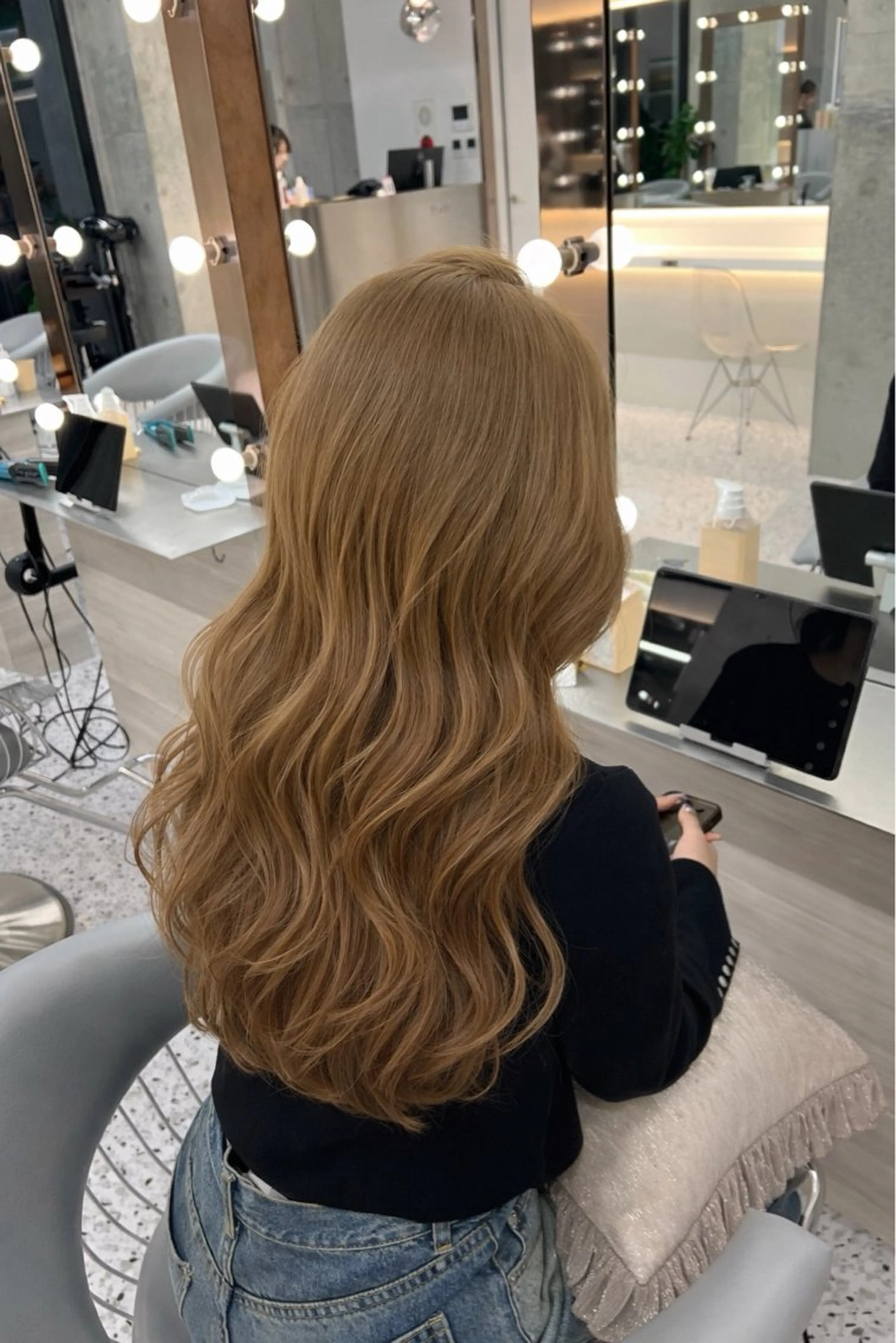 ロング カット ヘアカラー トリートメント 博多ベージュ 🐻松井傑のヘアスタイル