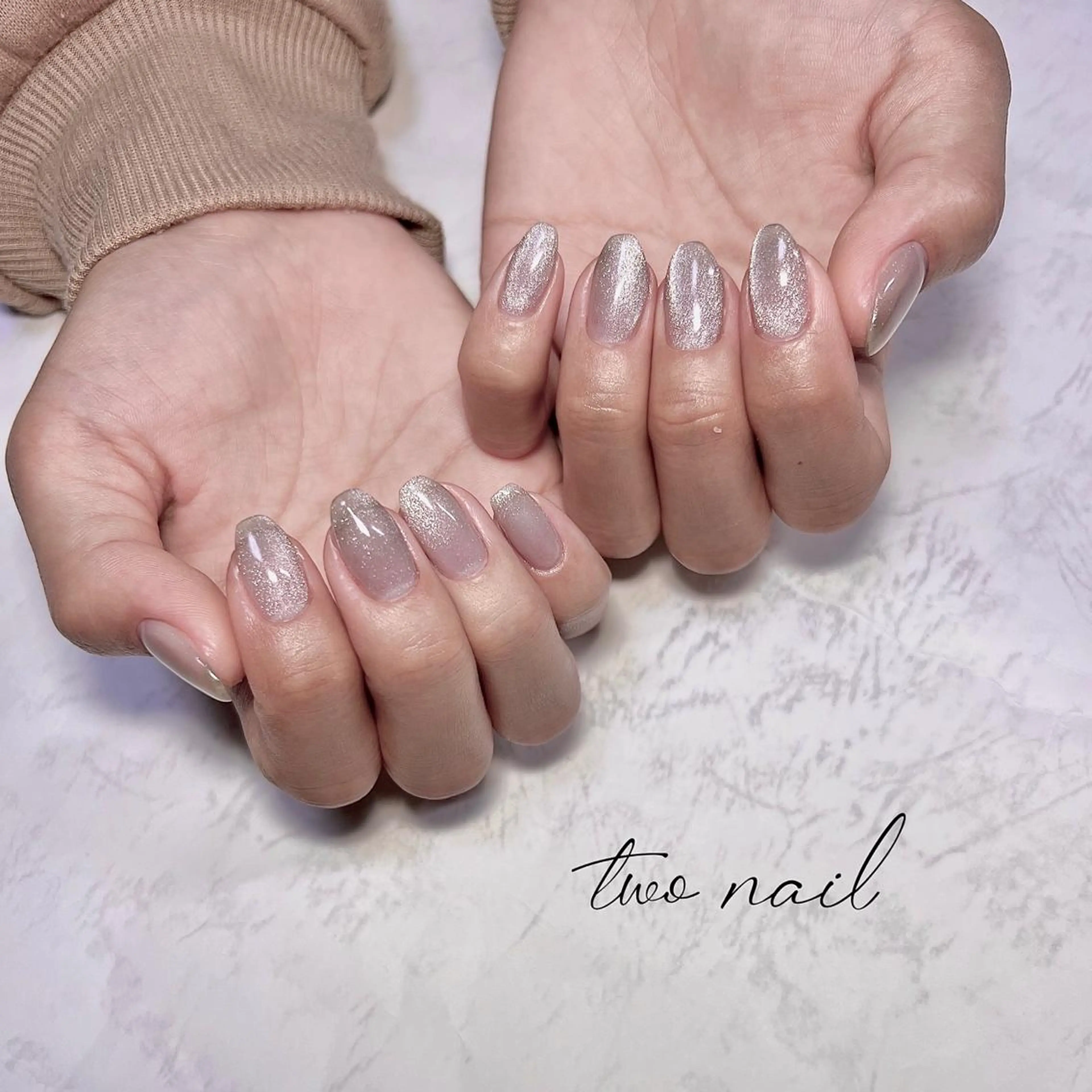 ネイル アートネイル フットネイル ハート マグネットネイル ニュアンスネイル ハンドネイル two nailのネイルデザイン