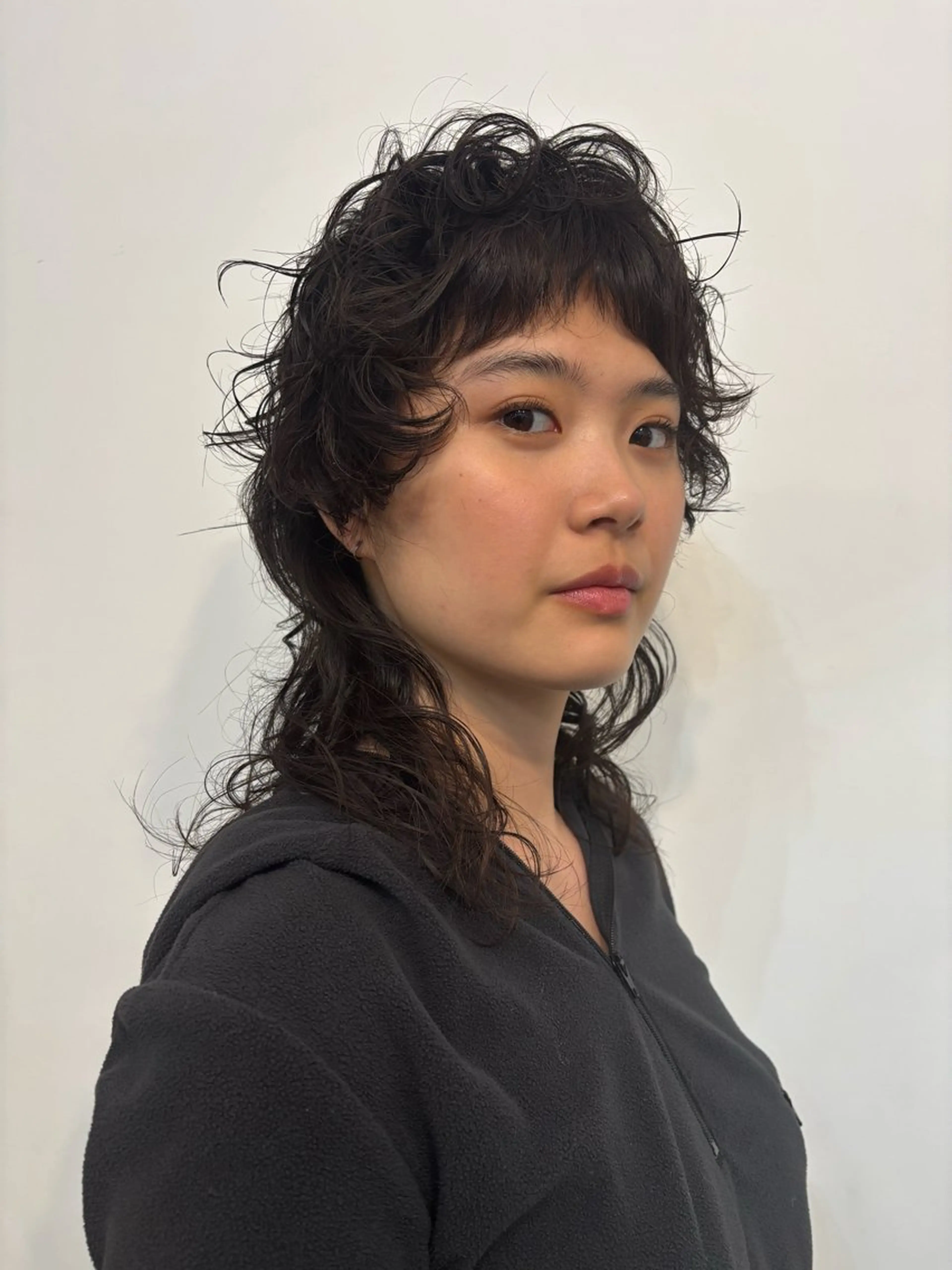 ミディアム パーマ ミディアムパーマ マレットヘア ウルフカット 後藤 一真のヘアスタイル