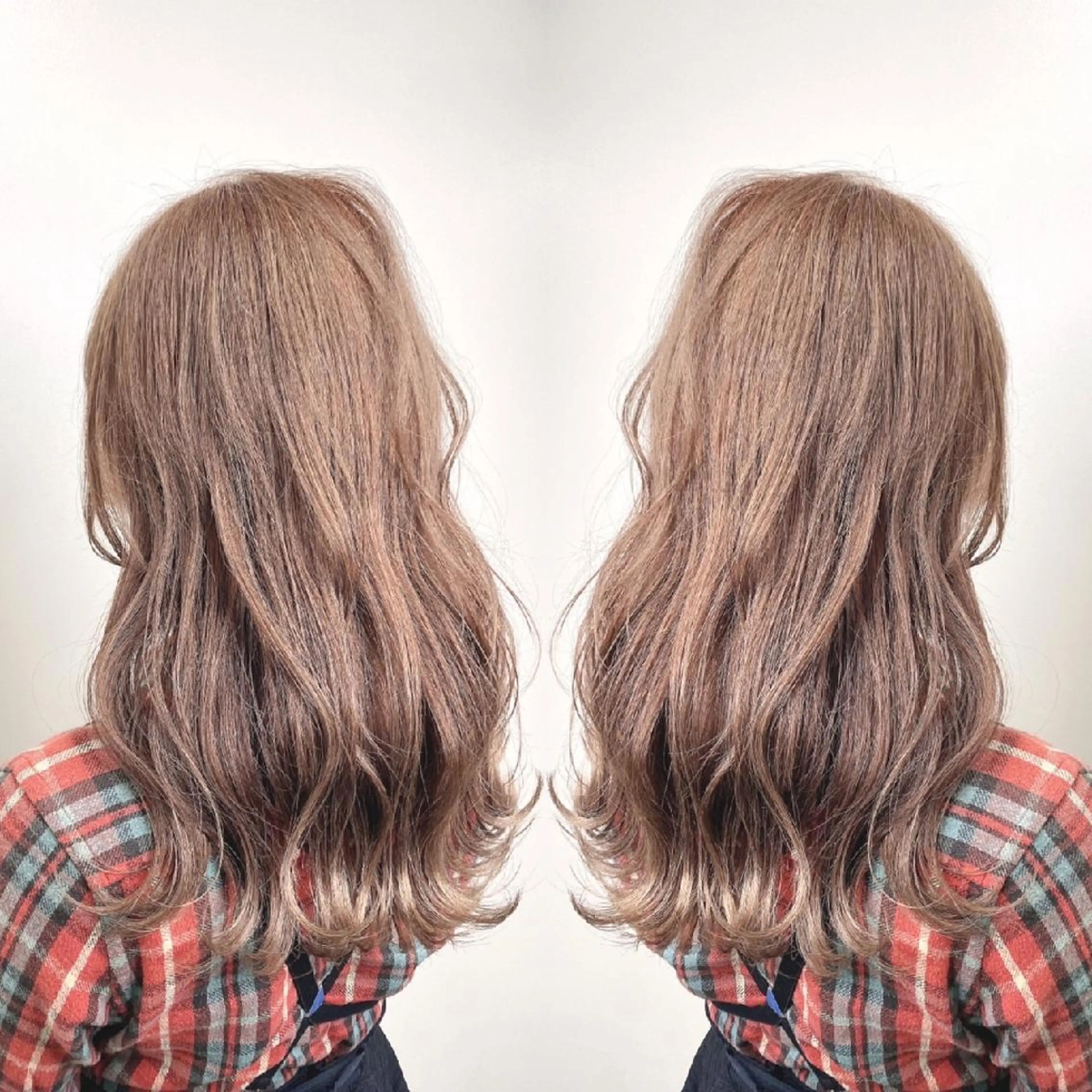 セミロング カラー ベージュカラー 田辺 侑未のヘアスタイル