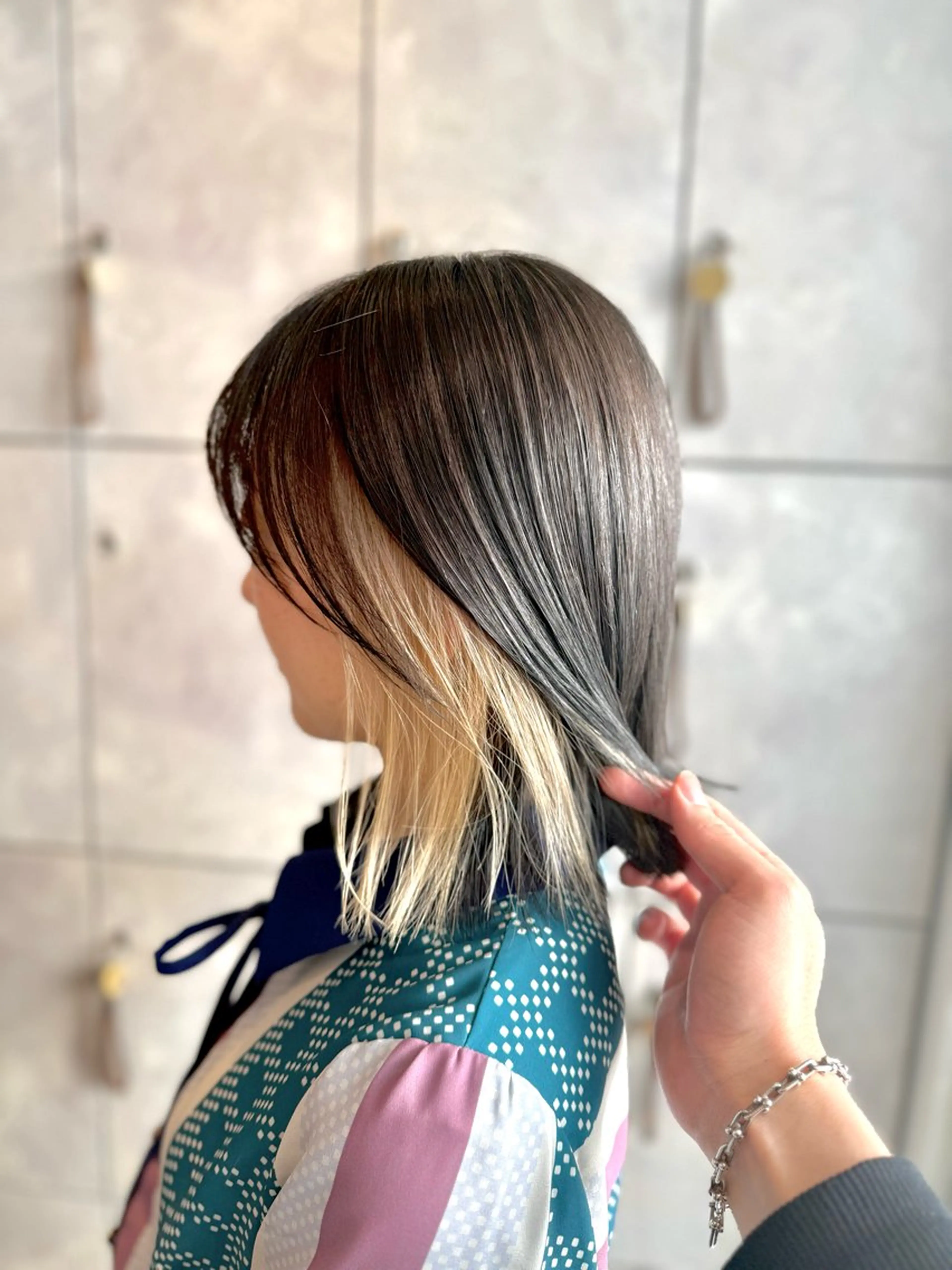 ミディアム カラー ヘアカラー トリートメント ヘッドスパ ヘアセット 🌈インナーカラー ‘ショウマ’🌈のヘアスタイル