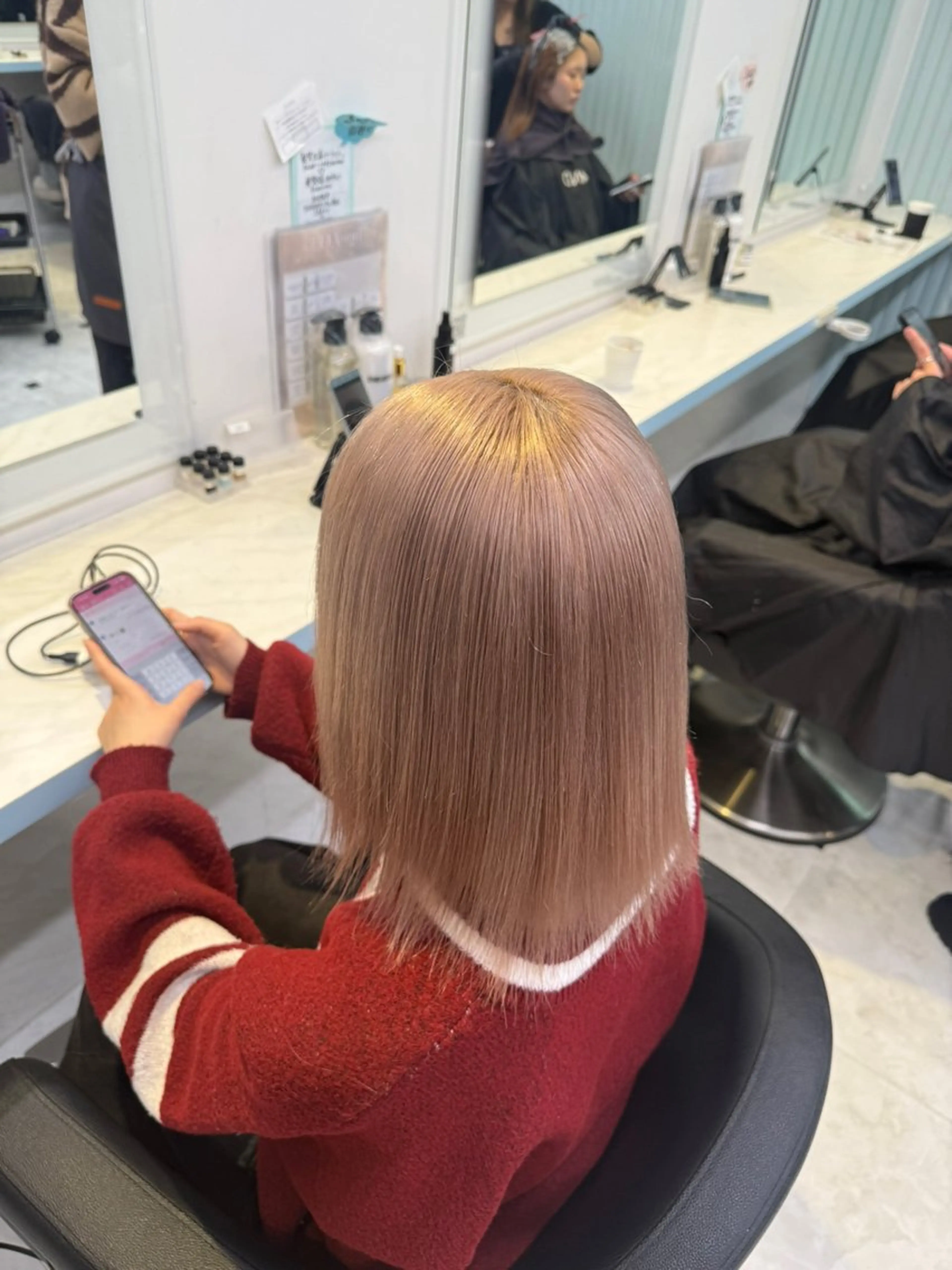 ロング カラー ハイトーン/韓国 レイヤー/るか🎀のヘアスタイル