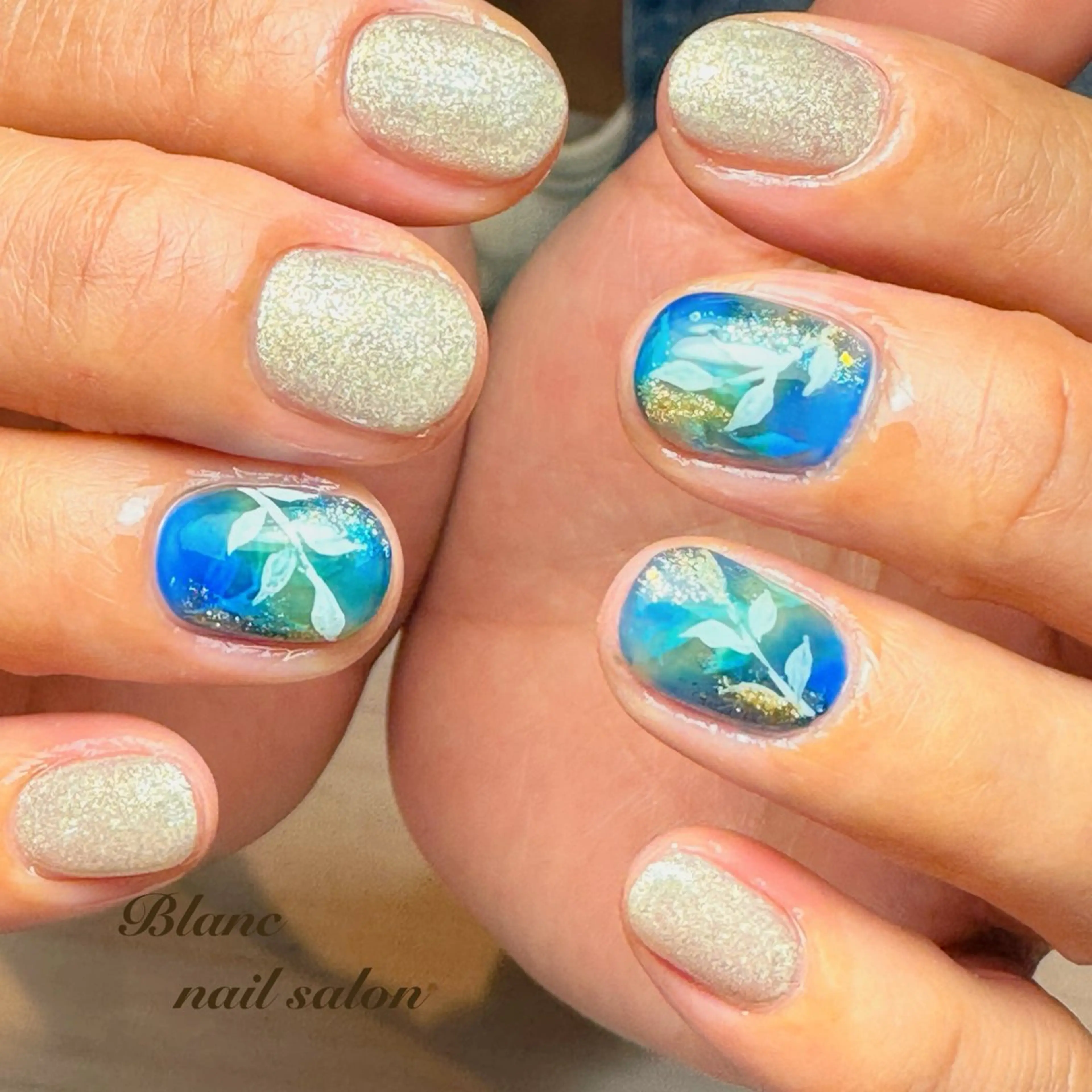 ネイル ラメ(グリッター) Blanc ブランのネイルデザイン