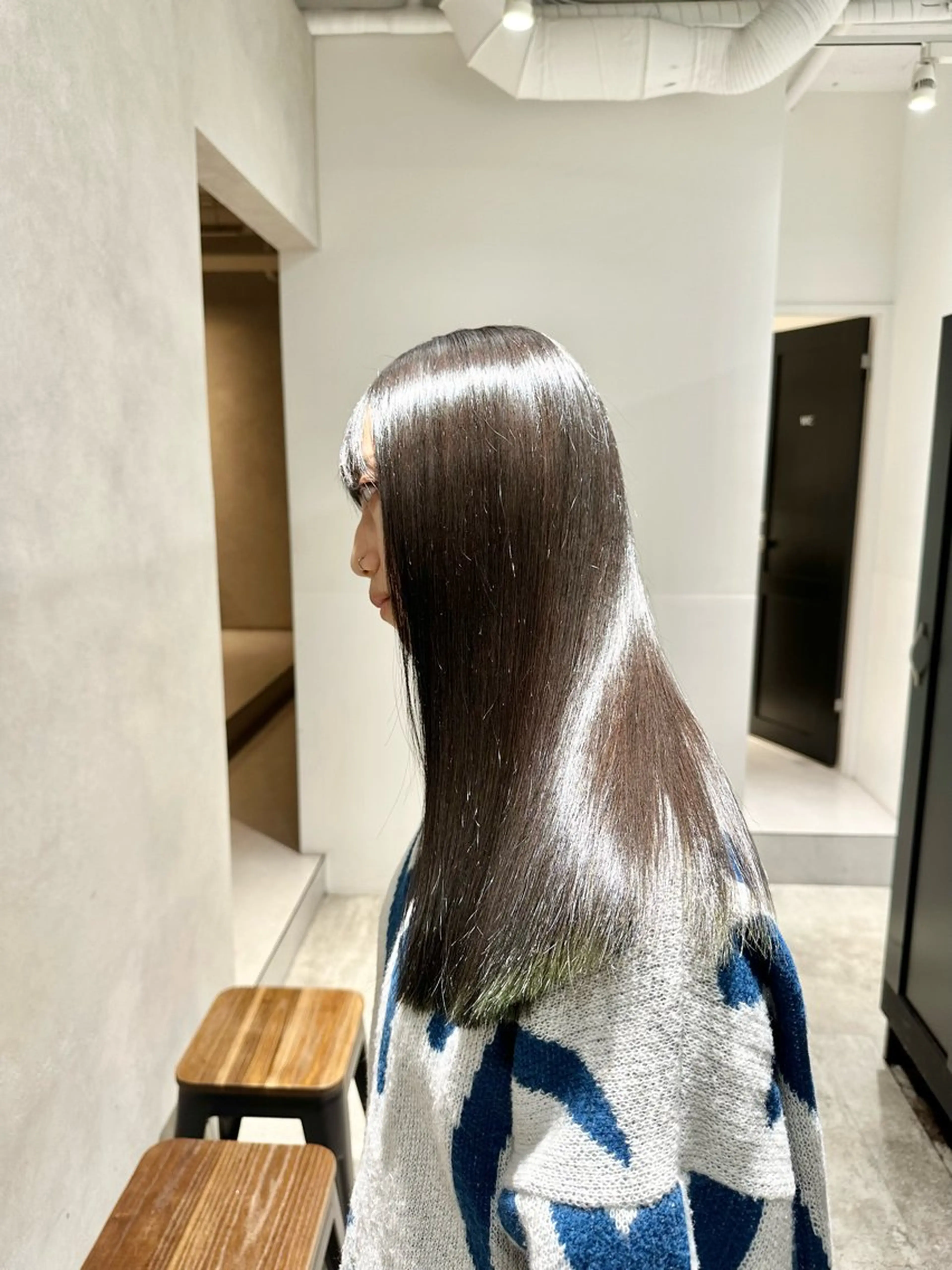ロング カラー ヘアアレンジ 髪質改善 縮毛矯正 トリートメント 縮毛矯正 トリートメント 縮毛矯正/髪質改善/ ブリーチ毛/木元渓太のヘアスタイル