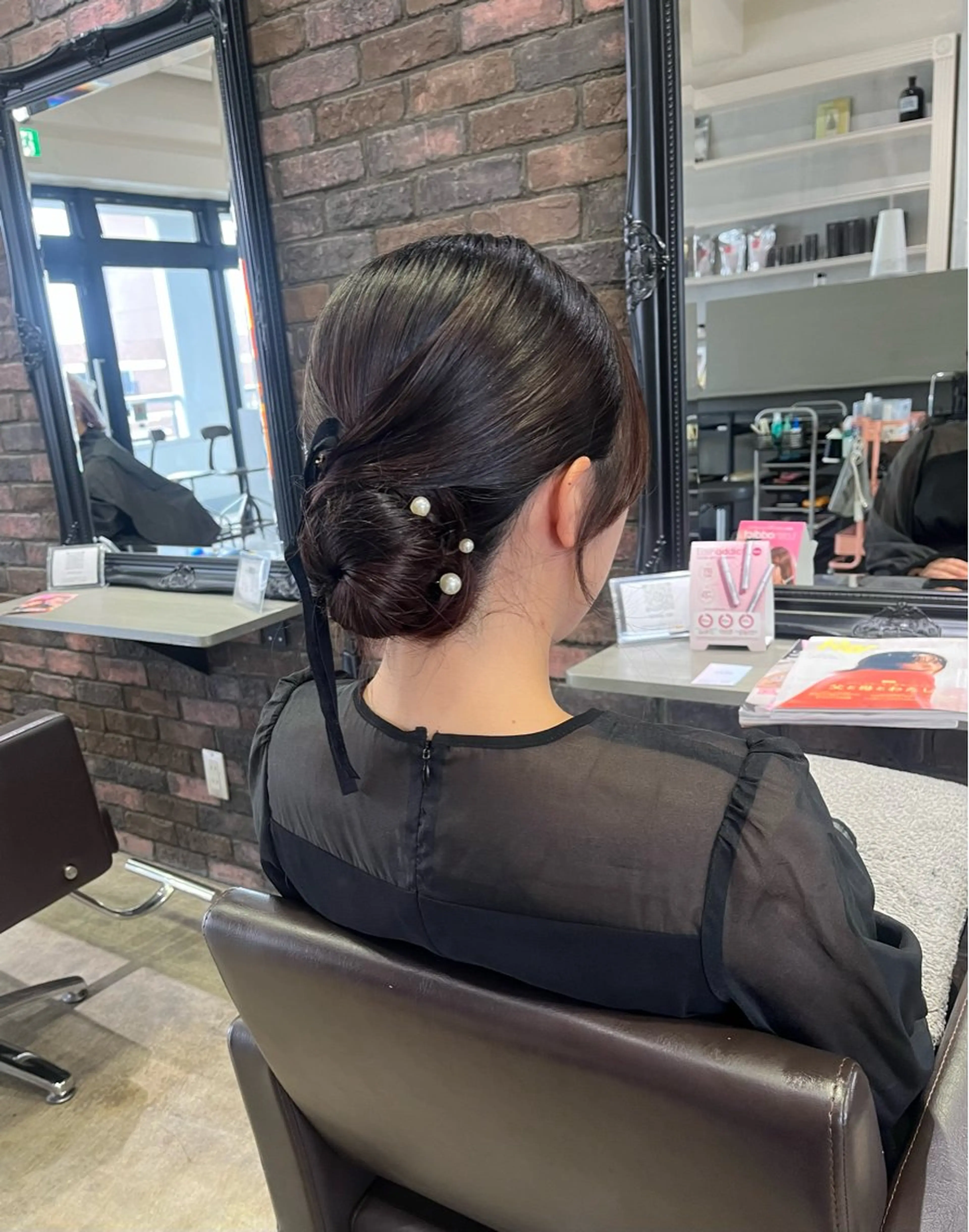 ヘアアレンジ ヘアセット 髪質改善×ブリーチ 無しWカラー🫧天神のヘアスタイル