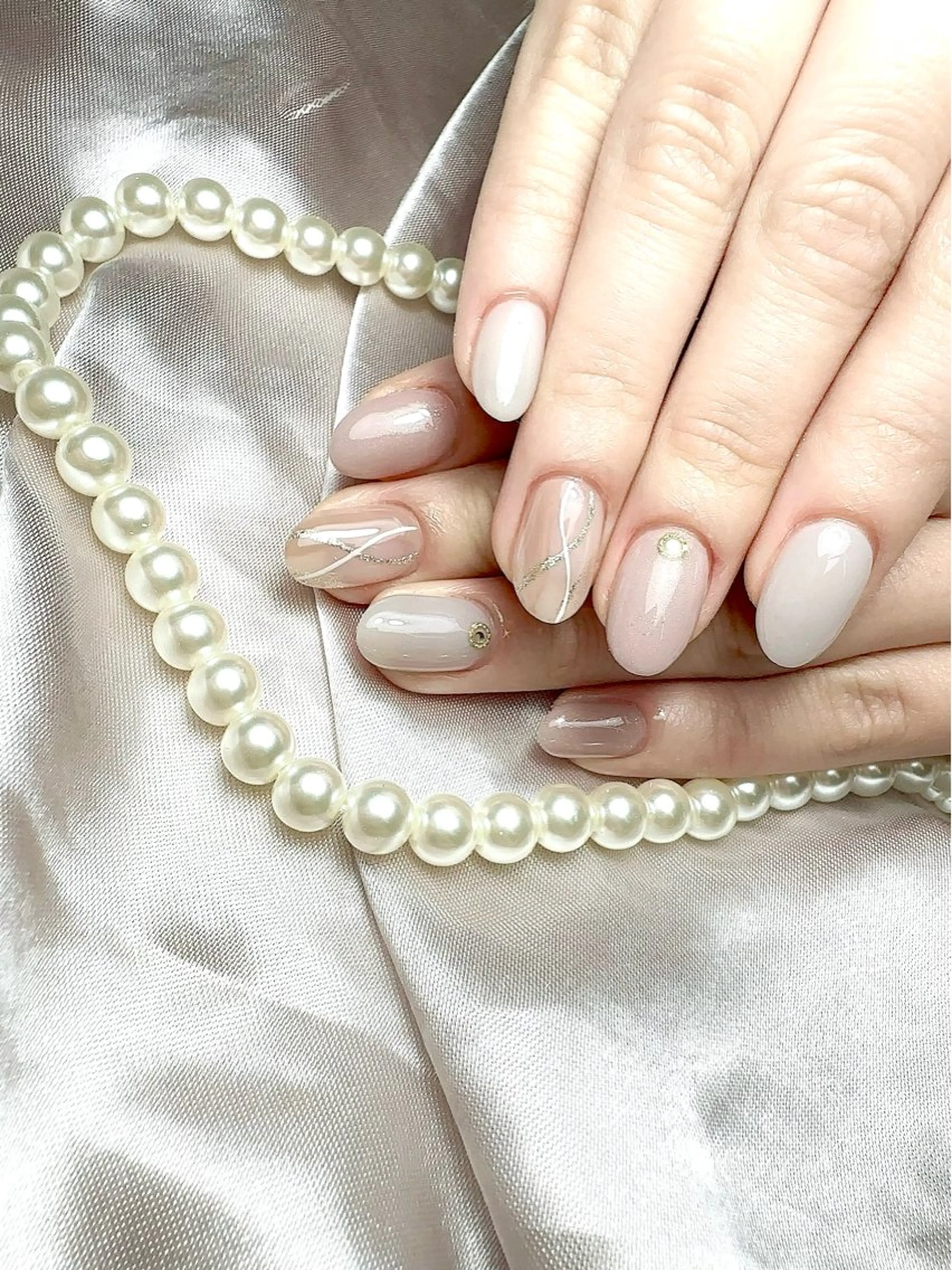 ネイル アートネイル 入学式 ハート マグネットネイル 持ち込み ハンドネイル Nailsalon Mimiy..♡のネイルデザイン