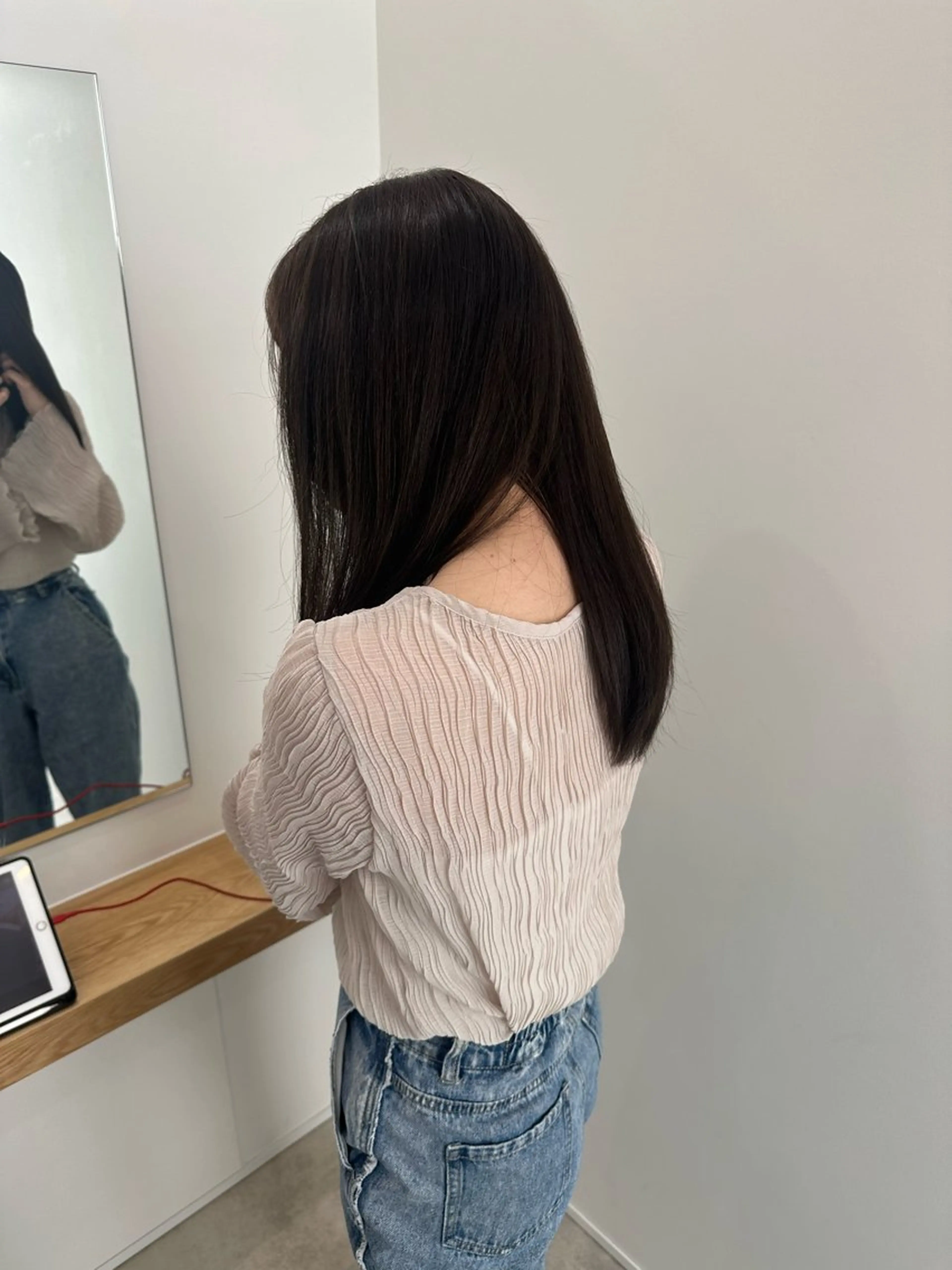 セミロング カラー ヘアカラー トリートメント レイヤー/ナチュラル 💐nao.のヘアスタイル