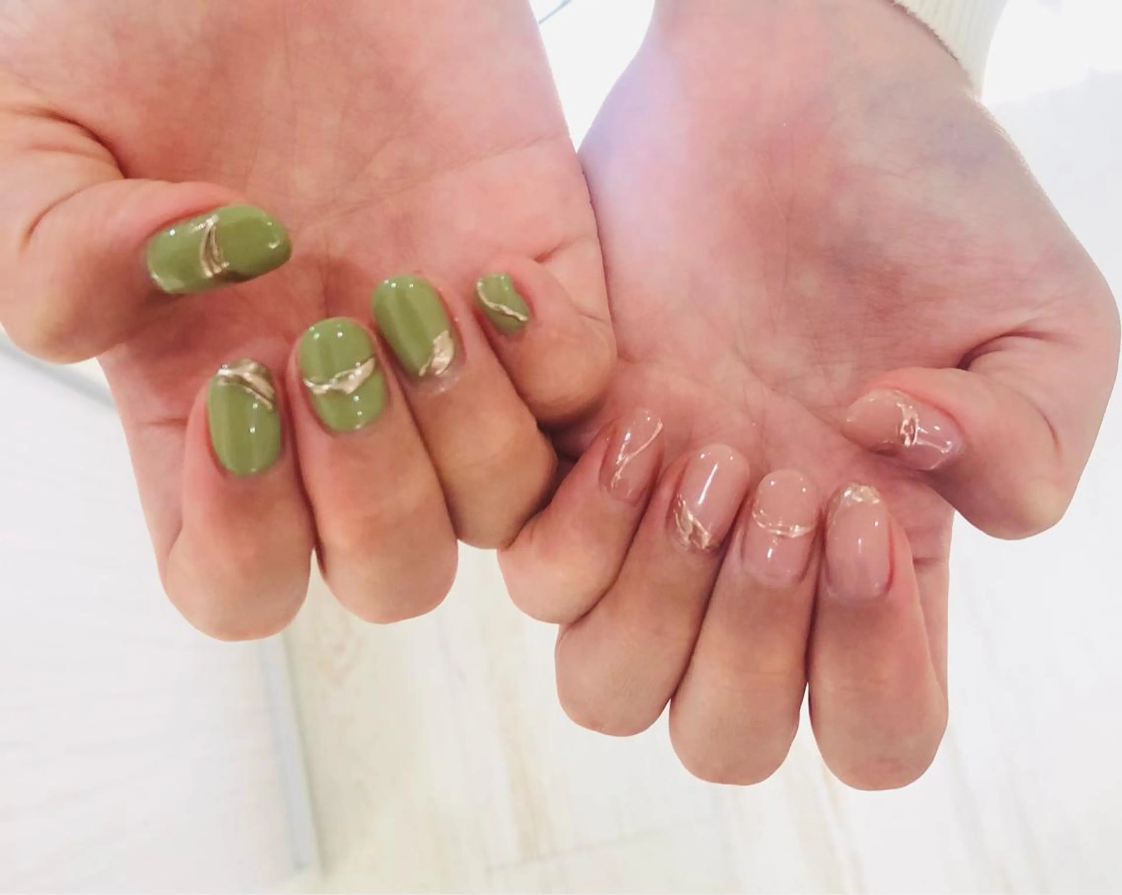 ネイル 入学式 フラッシュネイル フレンチネイル 卒業式 ラメ(グリッター) H3 hitoのネイルデザイン