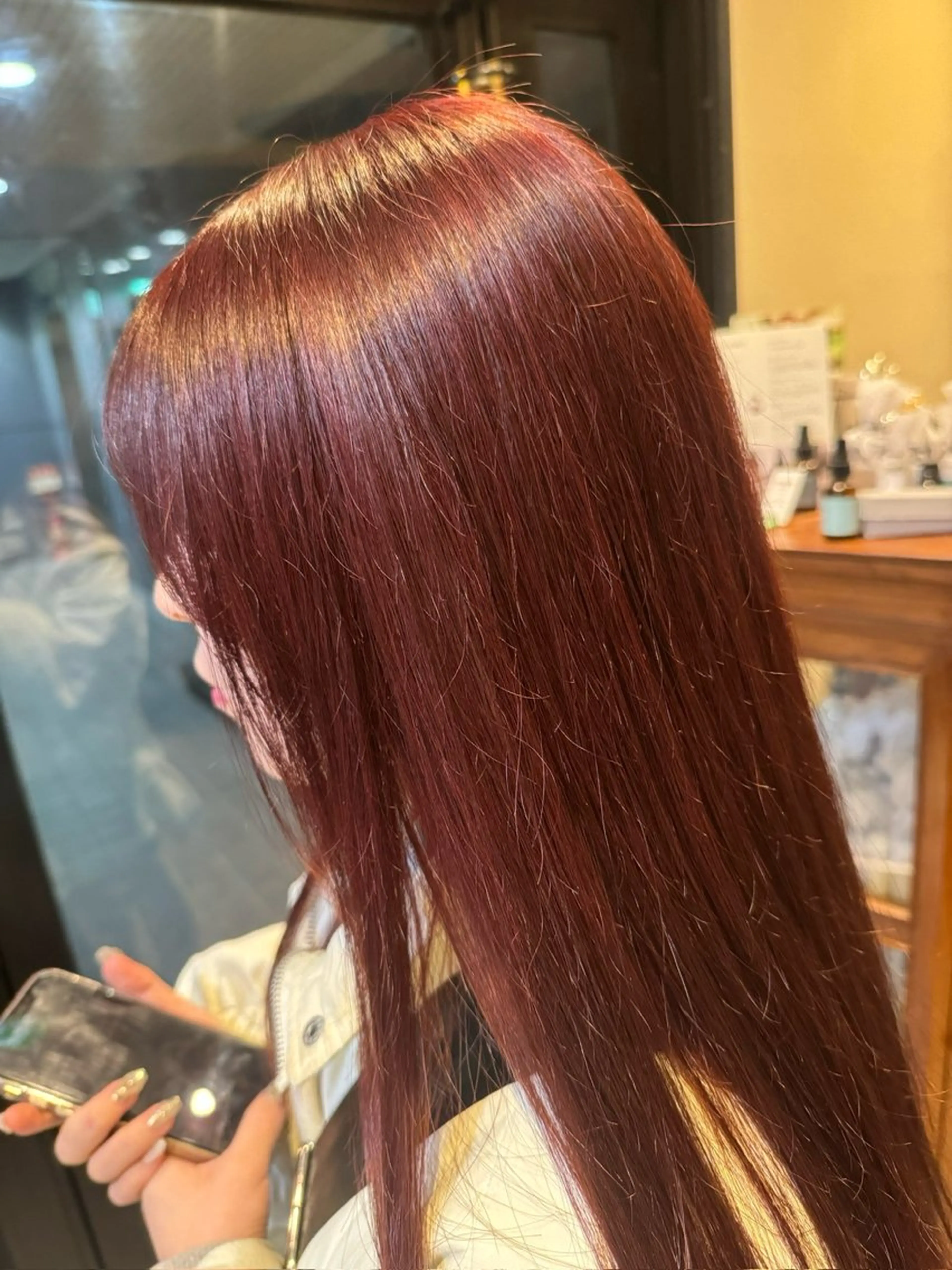 ロング カラー ヘアカラー 藤井 麗桜のヘアスタイル