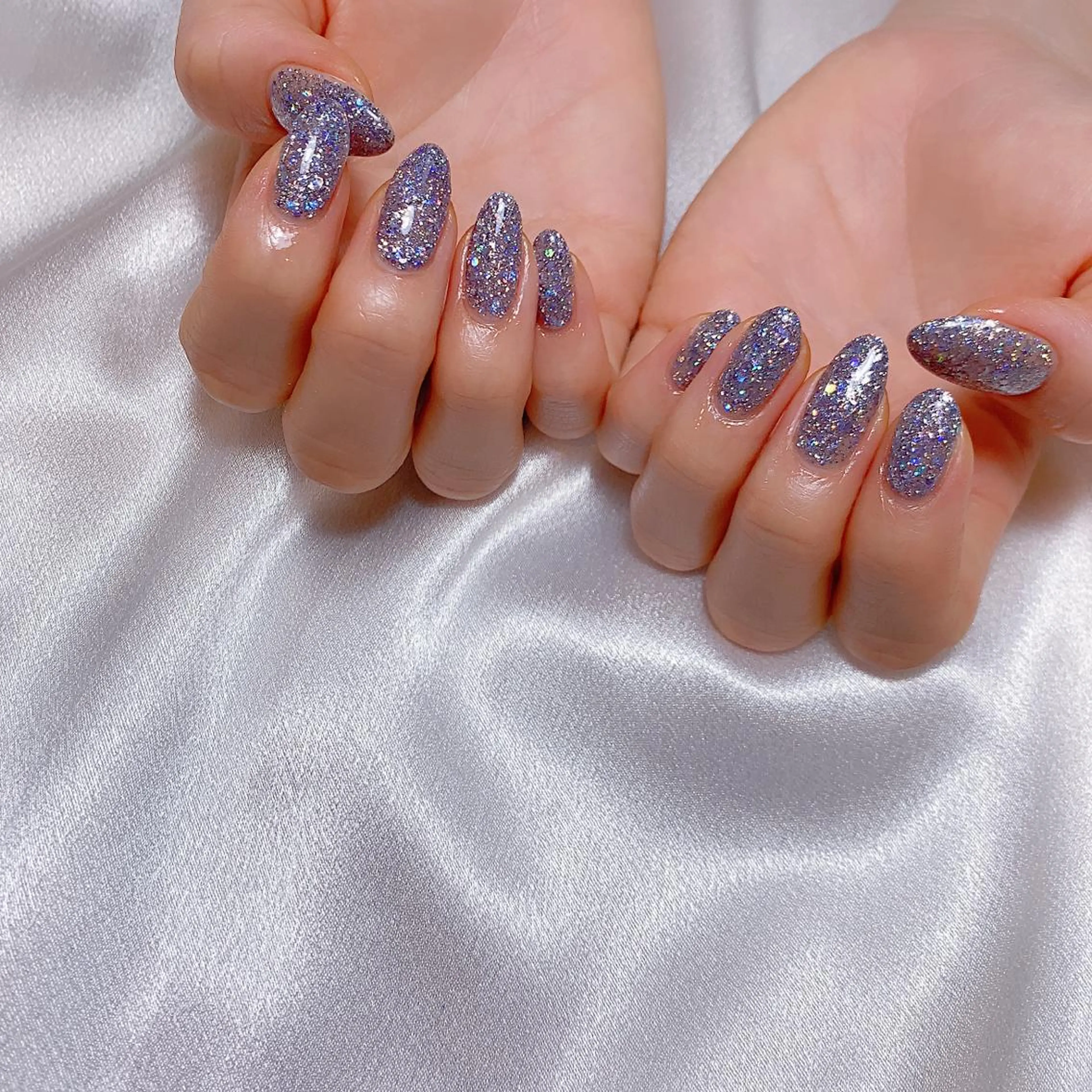 ネイル ラメ(グリッター) ワンカラーネイル ハンドネイル ネイルサロン ルミア Lumia 店長のネイルデザイン