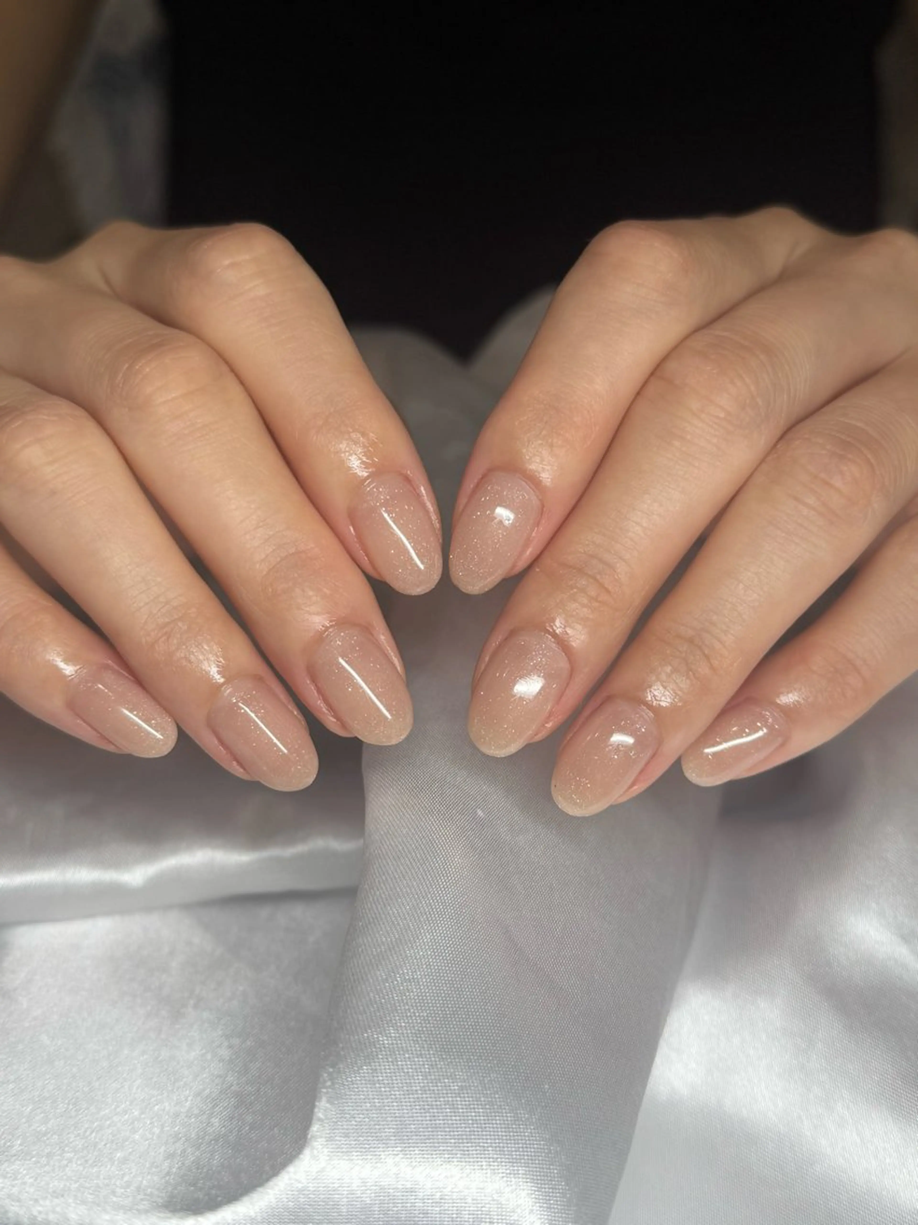 ネイル ラメ(グリッター) オフィスネイル ワンカラーネイル Rommy Arisaのネイルデザイン