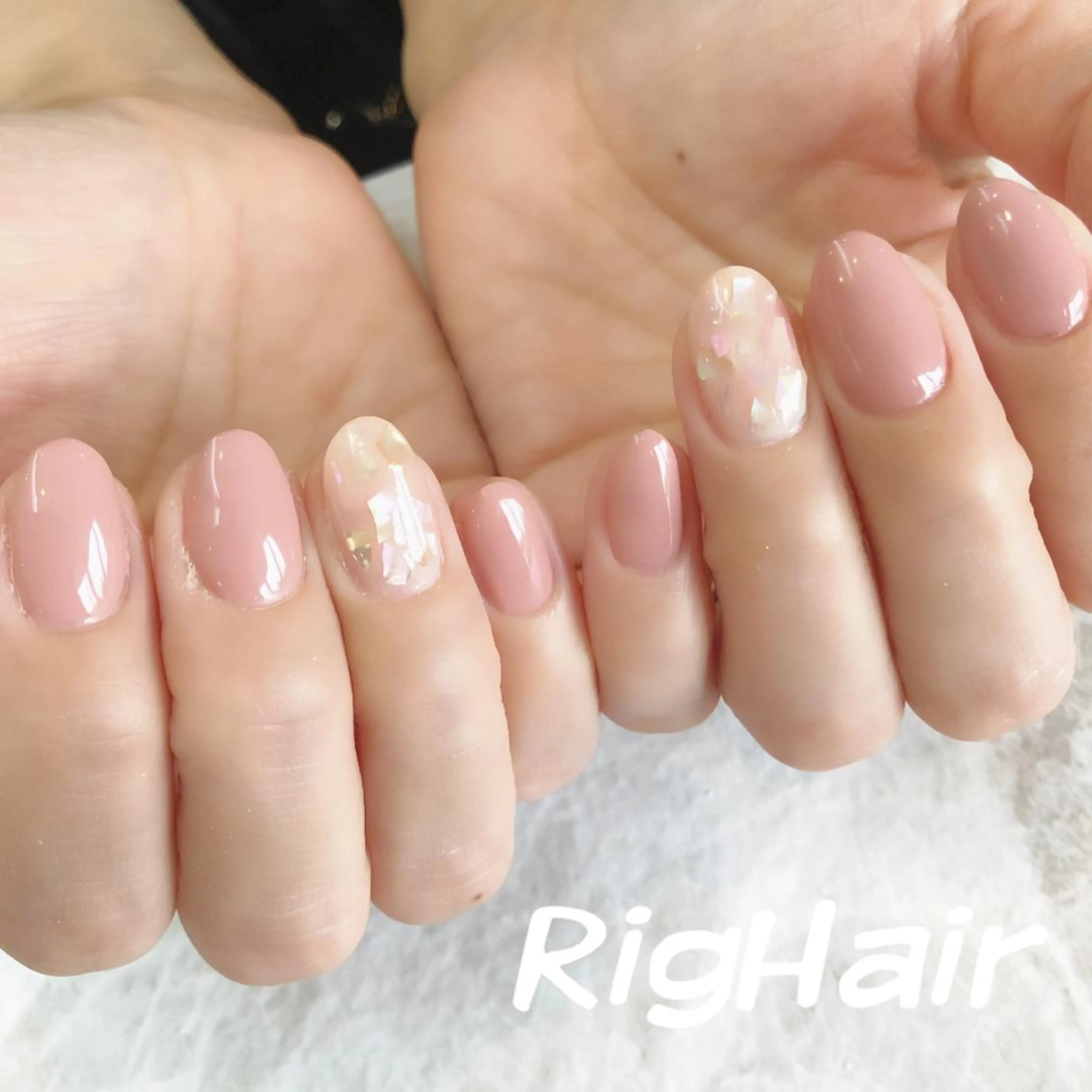 ネイル アートネイル ワンカラーネイル RigHair MIZUHOのネイルデザイン