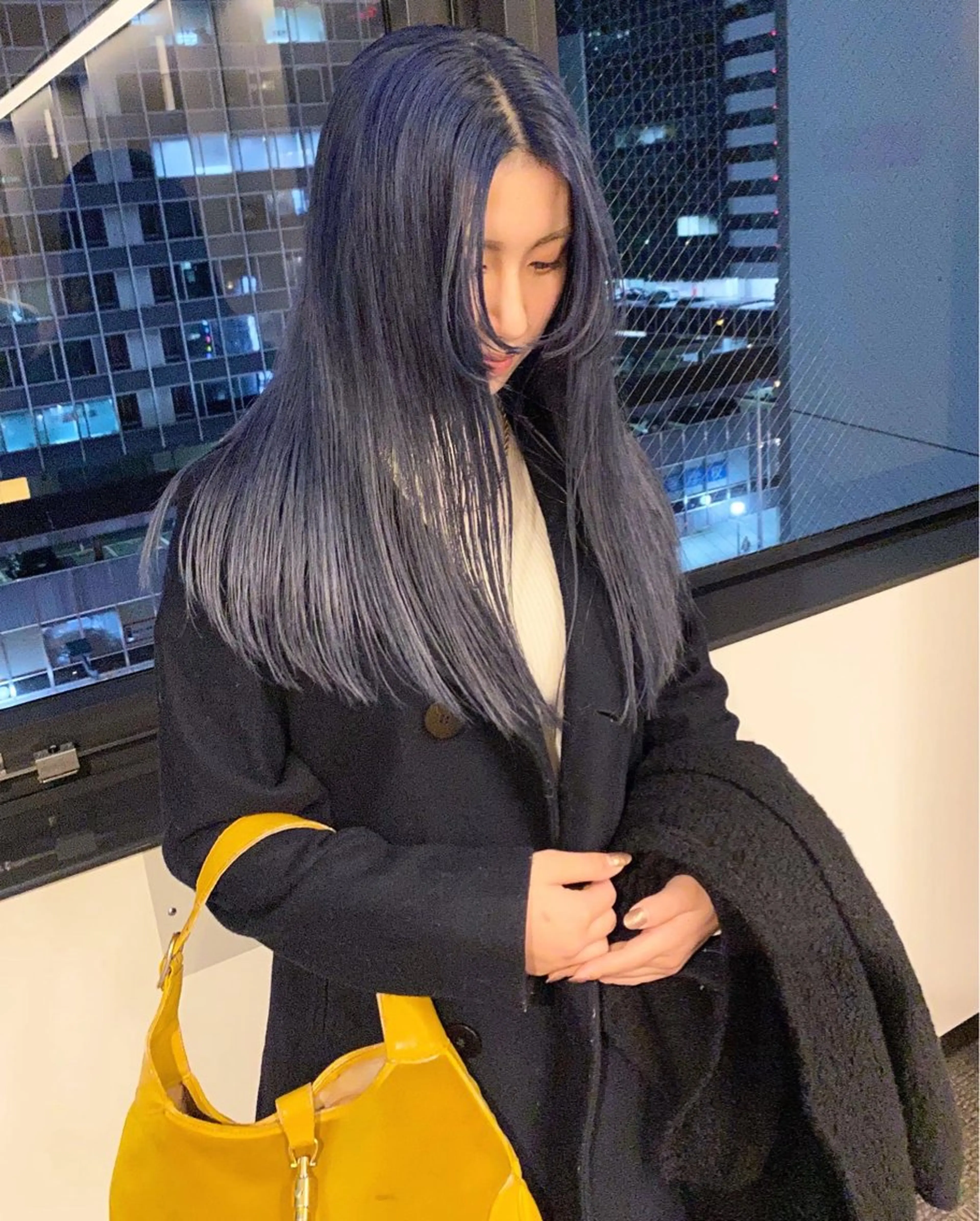 ロング カラー パーマ ヘアアレンジ 髪と音処　マトぺ所属・デザインカラー/ボブ ブリーチカラー/ユリのヘアスタイル