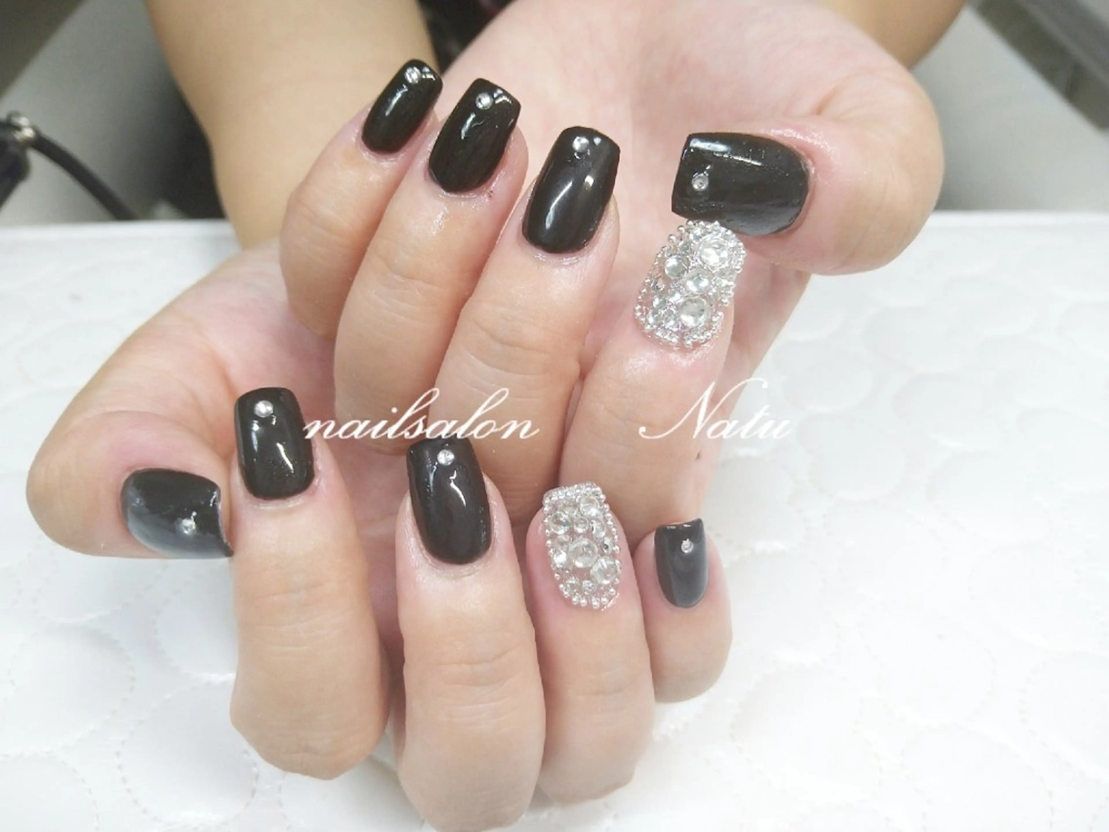 ネイル 長さ出し スクエアネイル nailsalon Natuのネイルデザイン