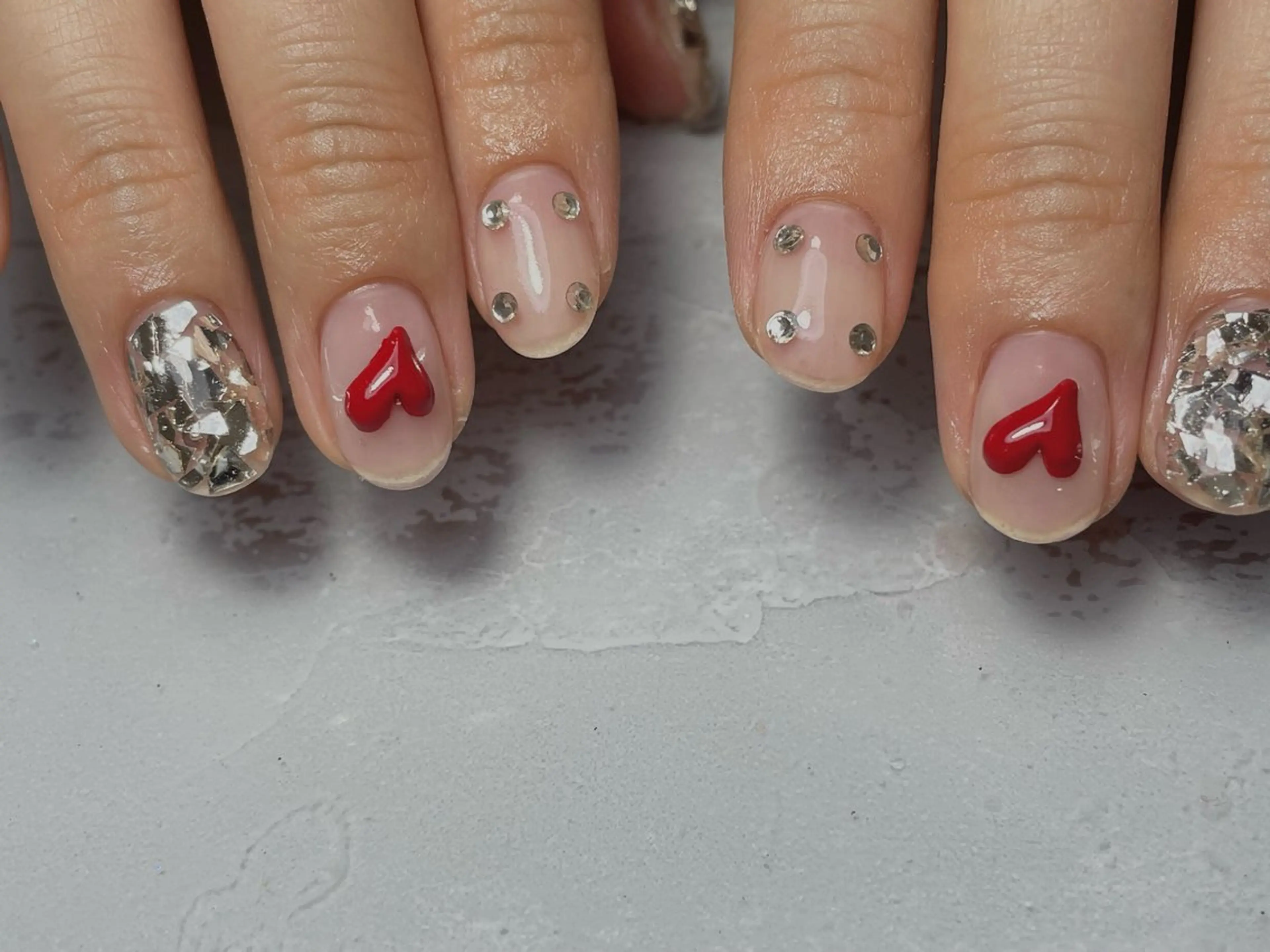 ネイル クリアネイル ショートネイル 宮當 絵里果のネイルデザイン