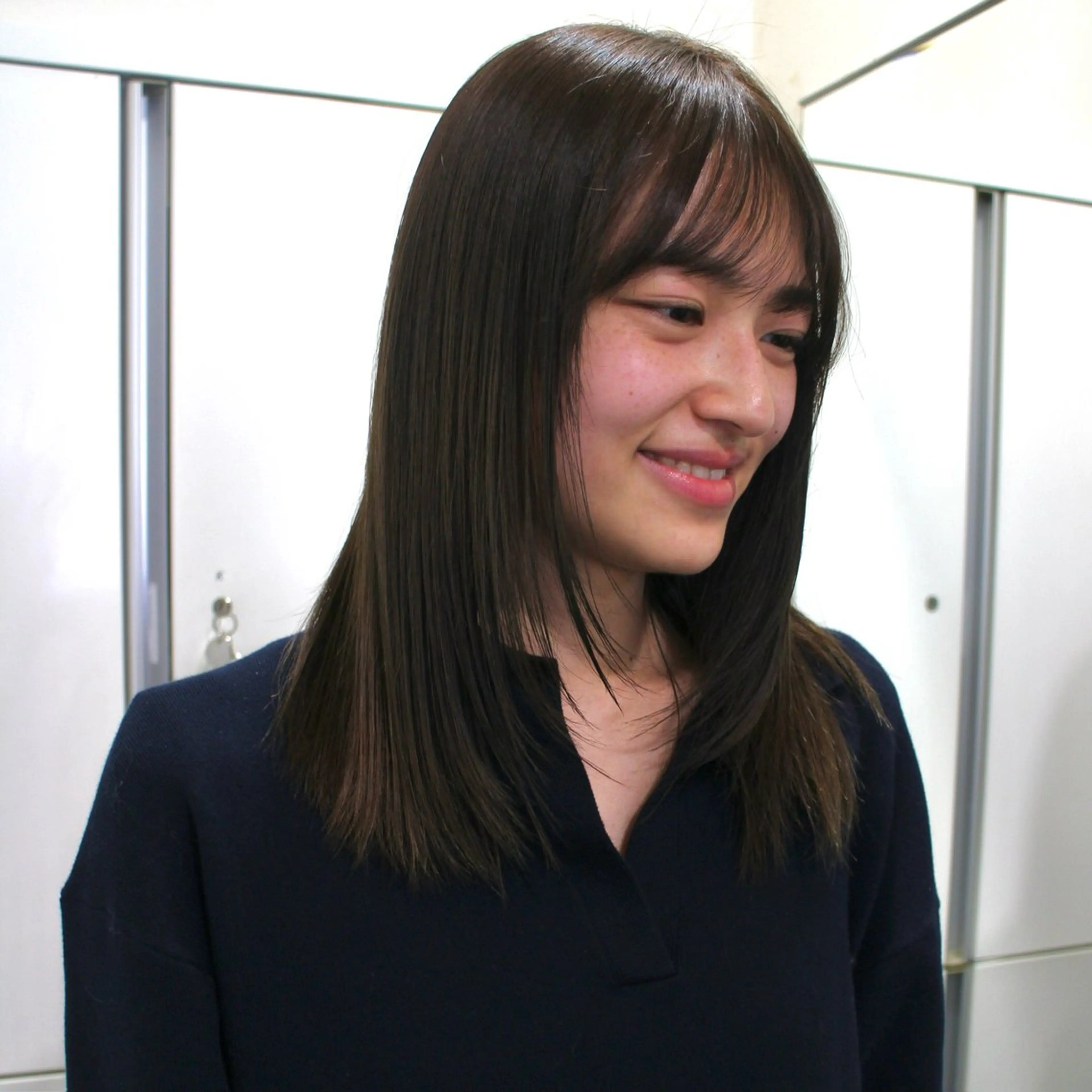 ミディアム カラー カーリーパーマ/ 透明ｶﾗｰ/MIKUのヘアスタイル