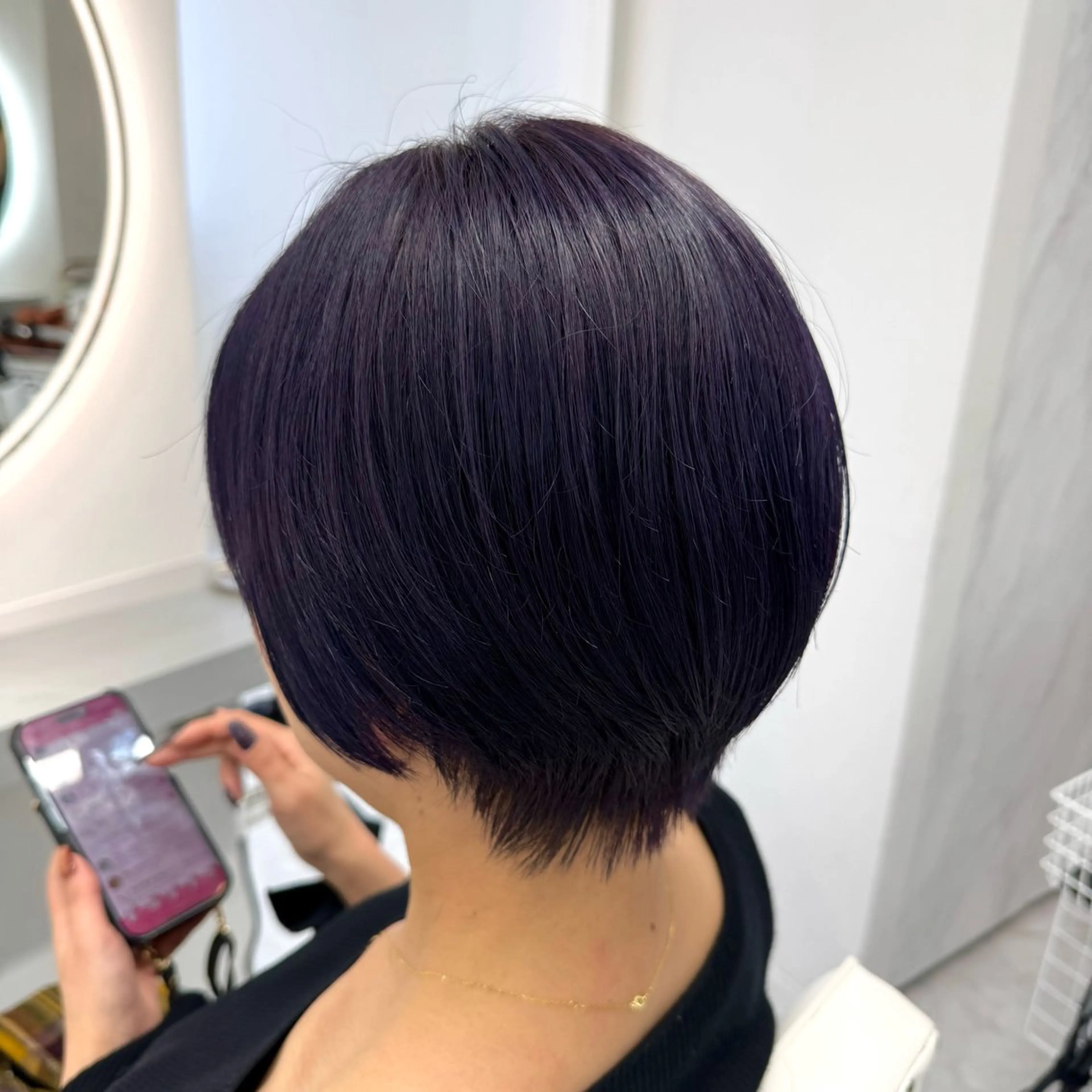 ショート カラー パープルカラー ショートヘア カット SOURCE天王店 🖤Cocoroのヘアスタイル