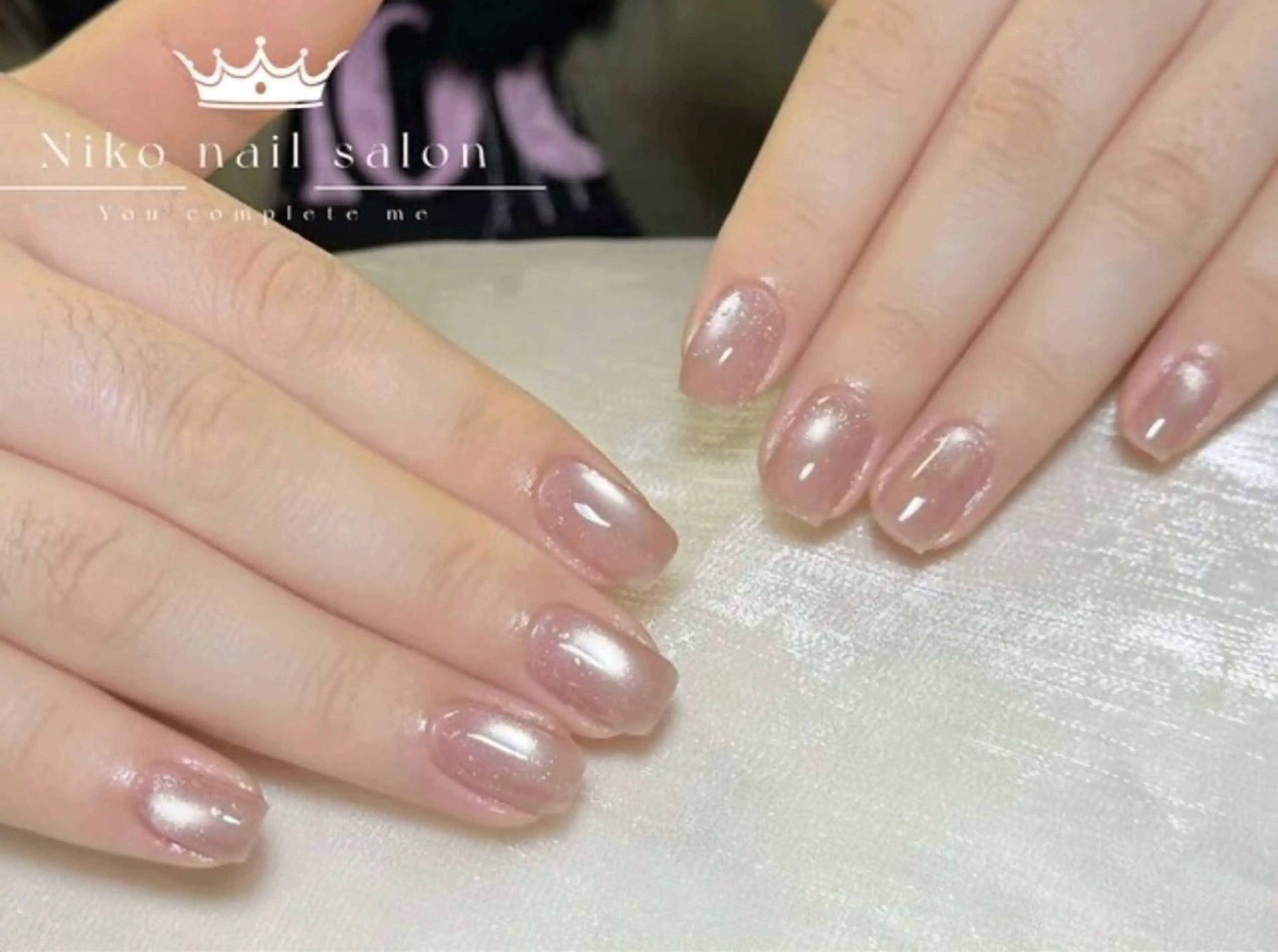 2級持ち研修ネイリスト　ぷるぷるビー玉マグネットワンカラー 2500の写真