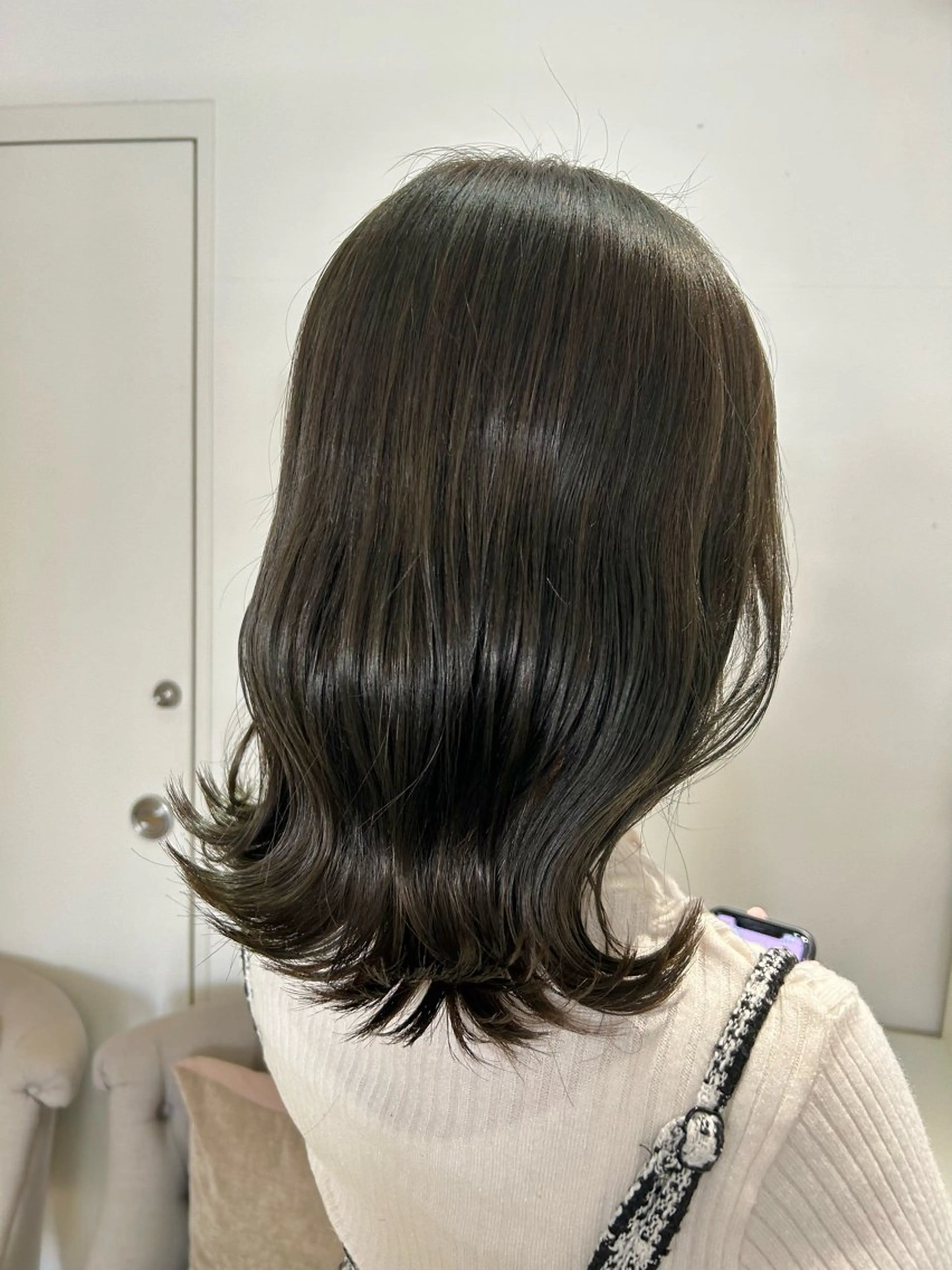 セミロング カラー ヘアアレンジ ヘアカラー 吉水 彩乃 /ボブ/艶感カラーのヘアスタイル