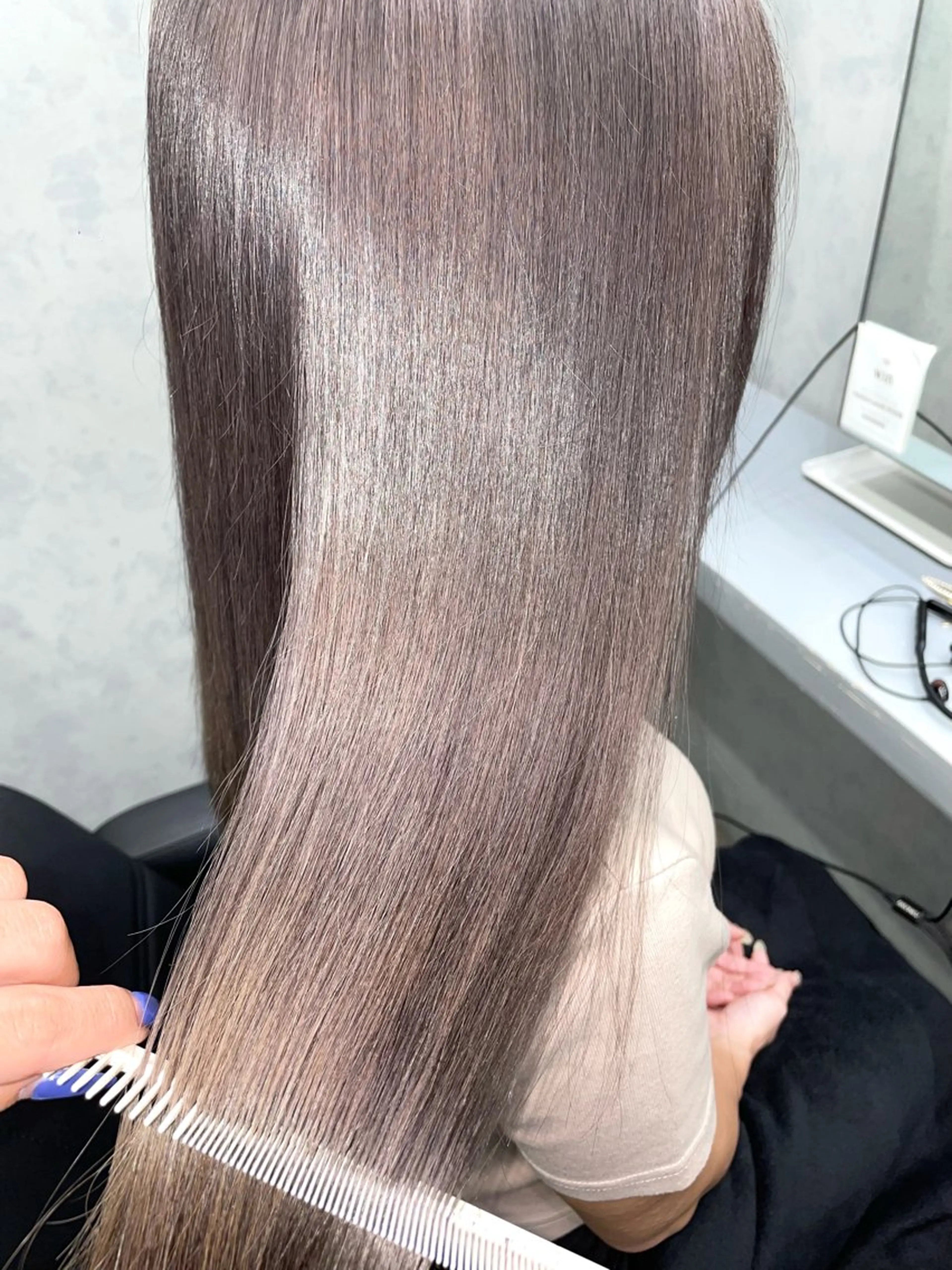 ロング シールエクステ ボブ エクステ ハイライト 髪質改善 🦋韓国hair🦋 エクステ店長sakiのヘアスタイル