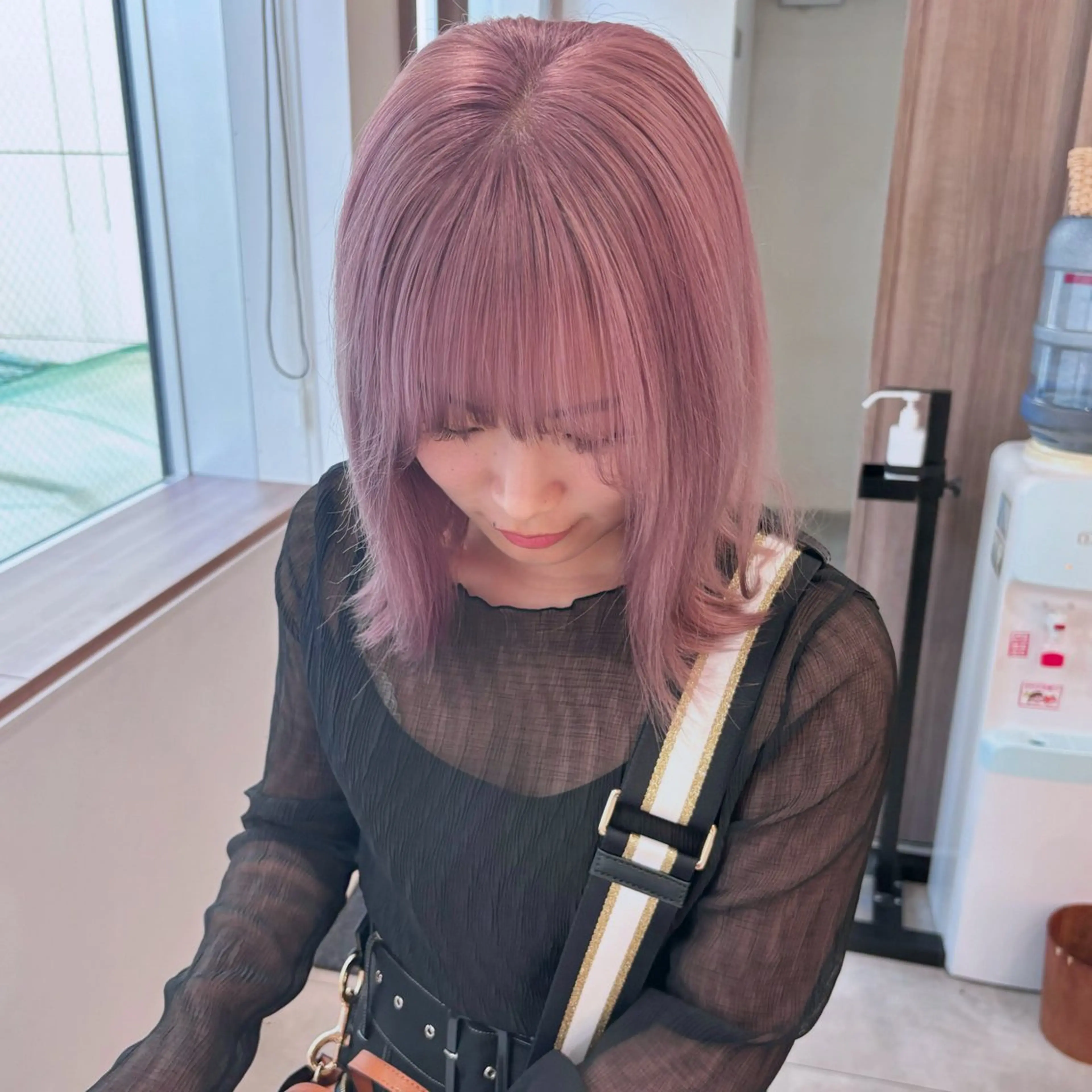 ミディアム カット ヘアカラー トリートメント akina＊ブリーチ ♡トレンドヘアのヘアスタイル