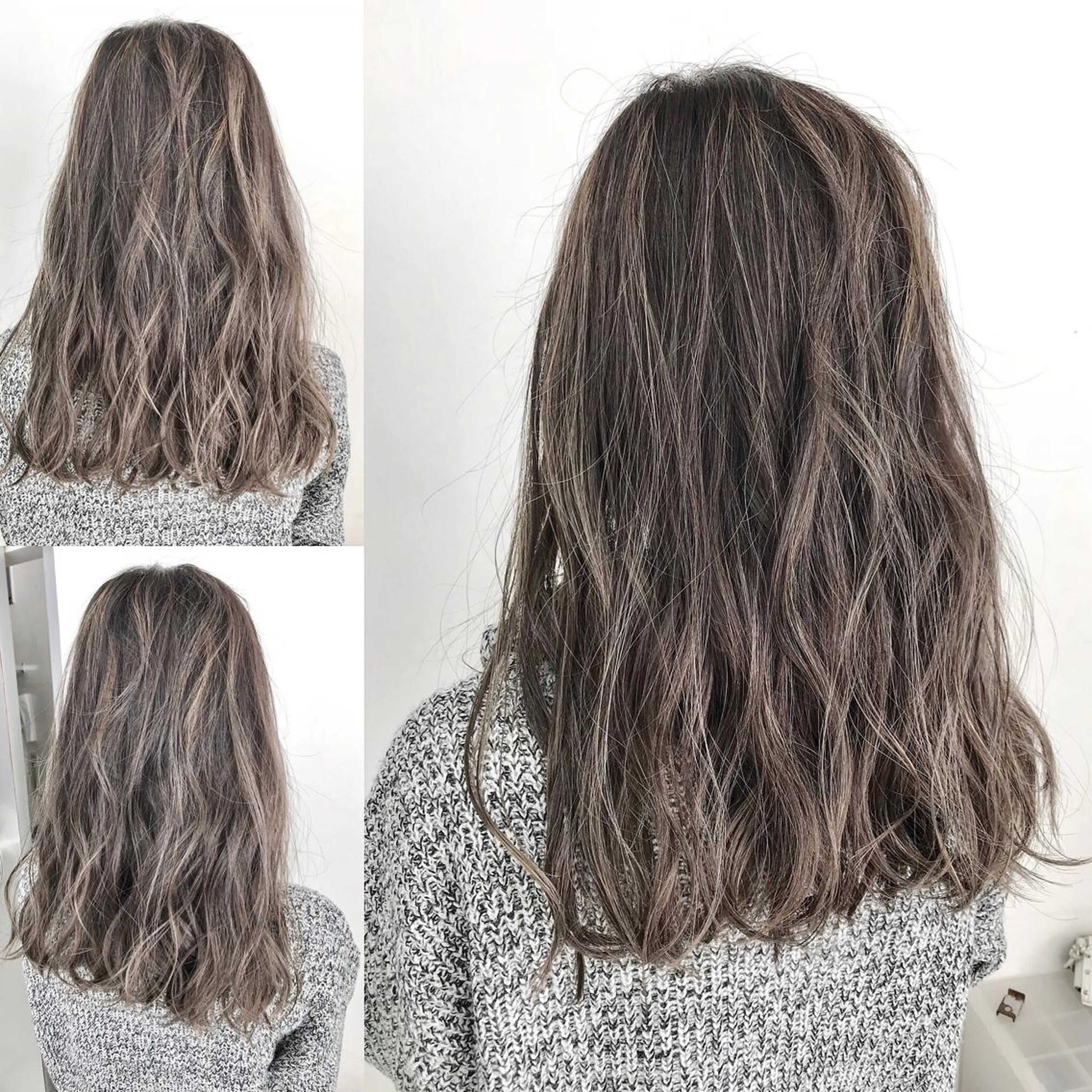 ロング カラー アッシュ アッシュグレー 透明感カラー ハイライトカラー イルミナカラー 山本　尚輝 🐶ハイライト🐶のヘアスタイル