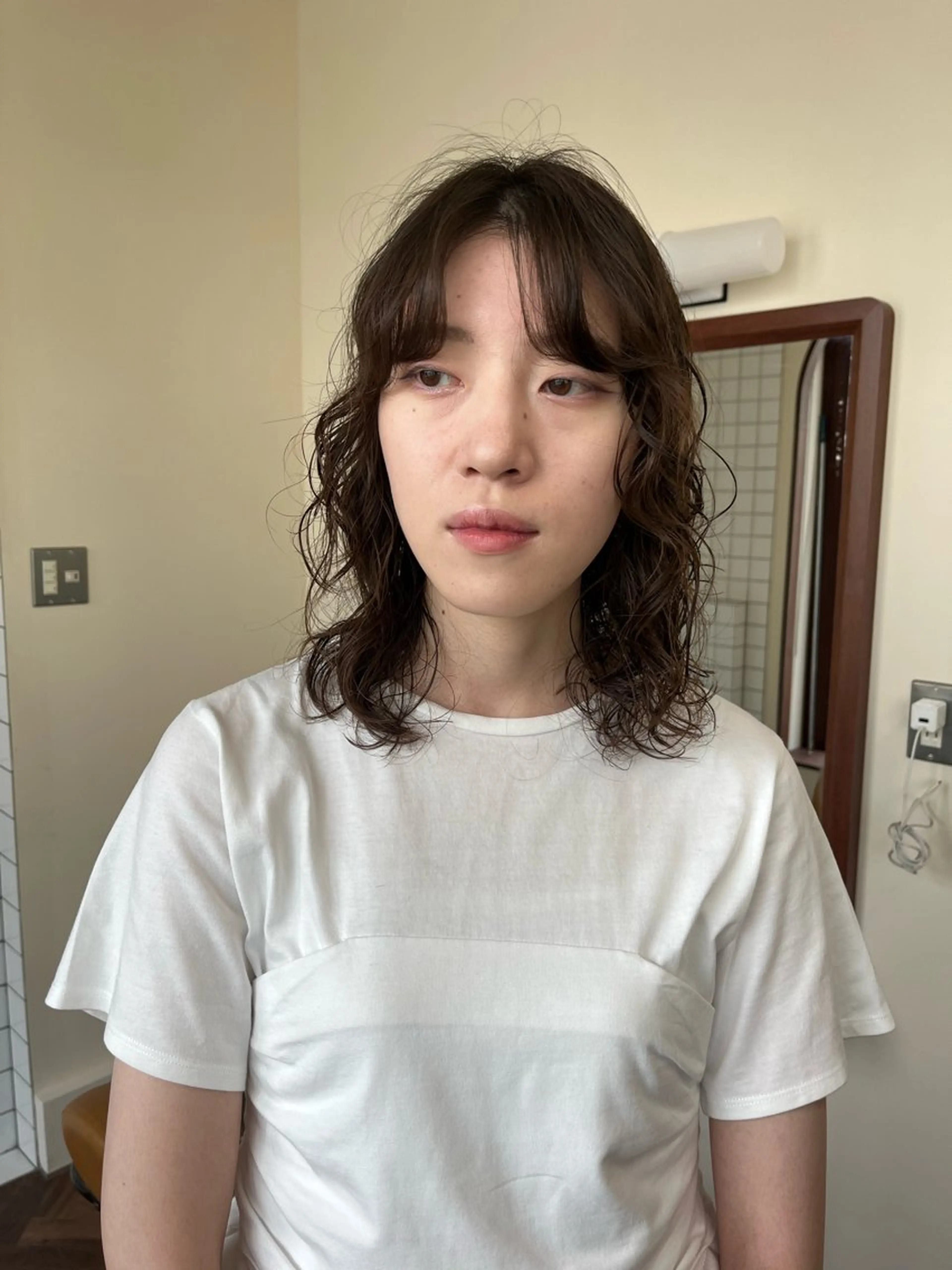 ミディアム パーマ ミディアムパーマ ボブパーマ/パーマ ウルフパーマのヘアスタイル