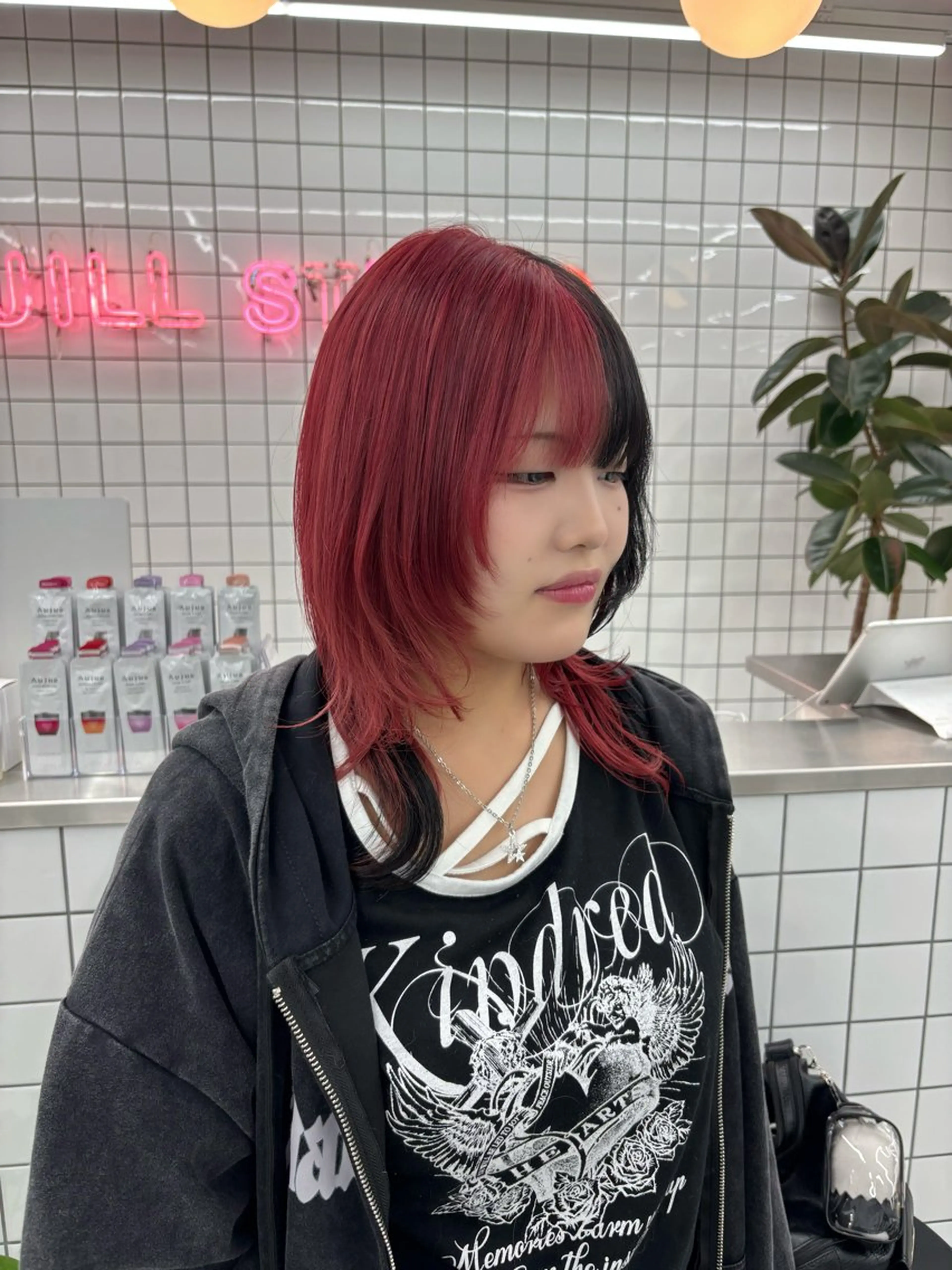 ミディアム カット ヘアカラー トリートメント 🫧‪Ameri🫧 JILLSTUDIOのヘアスタイル