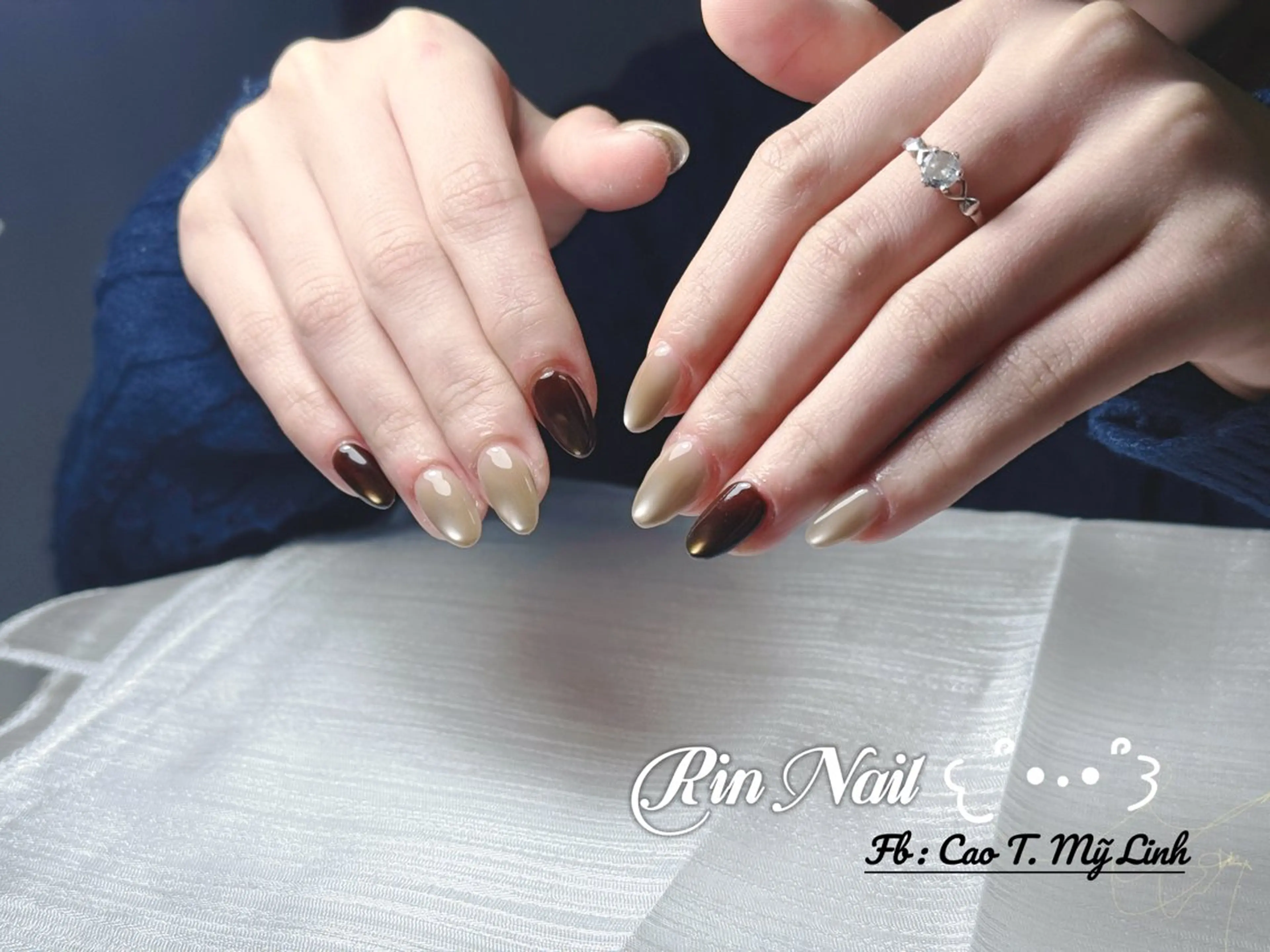 ネイル ラメ(グリッター) マグネットネイル ハンドネイル カオ リンのネイルデザイン