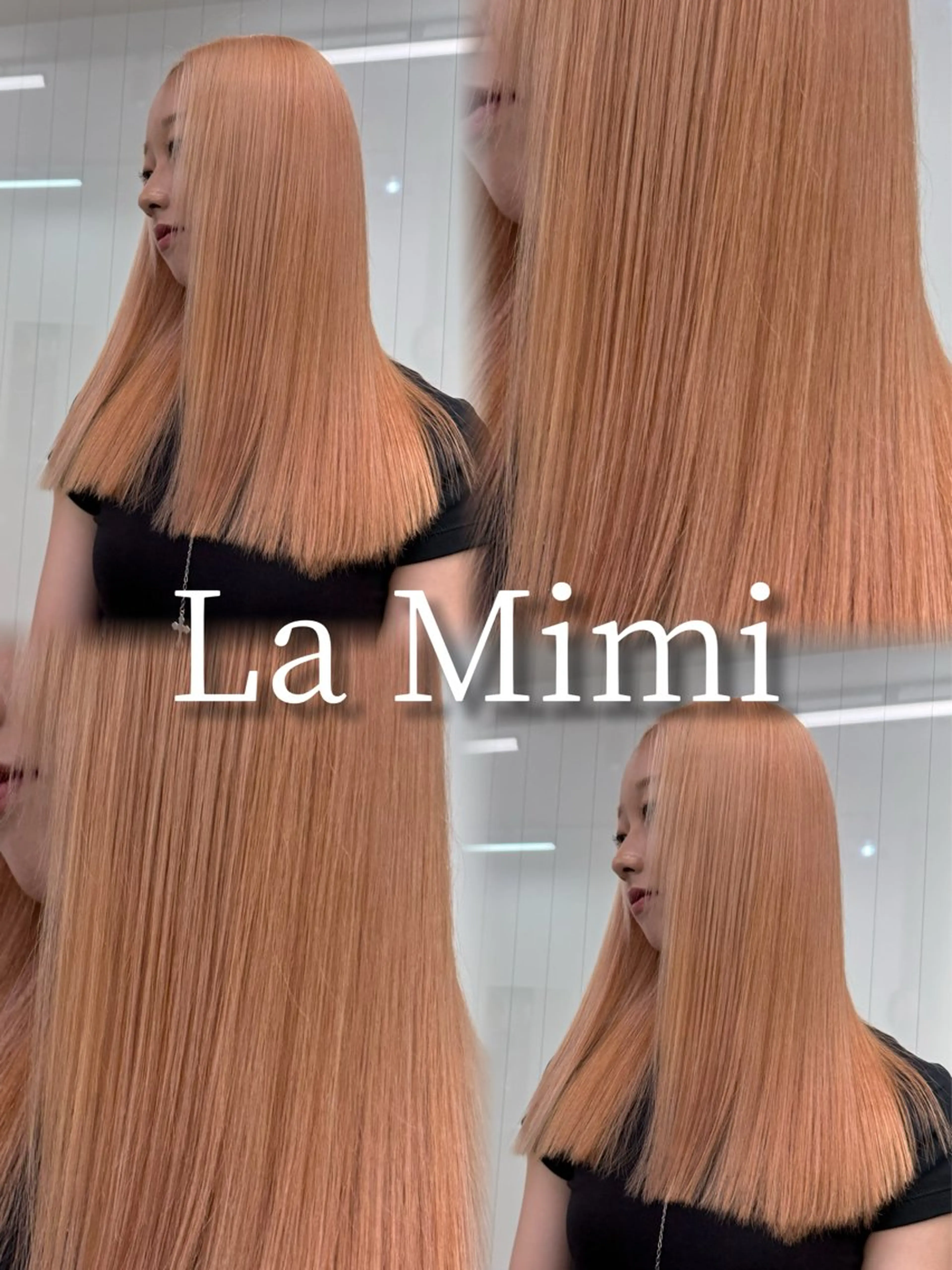 カラー バレイヤージュ ミストバング ブリーチ 透明感カラー ダブルカラー La Mimiのヘアスタイル