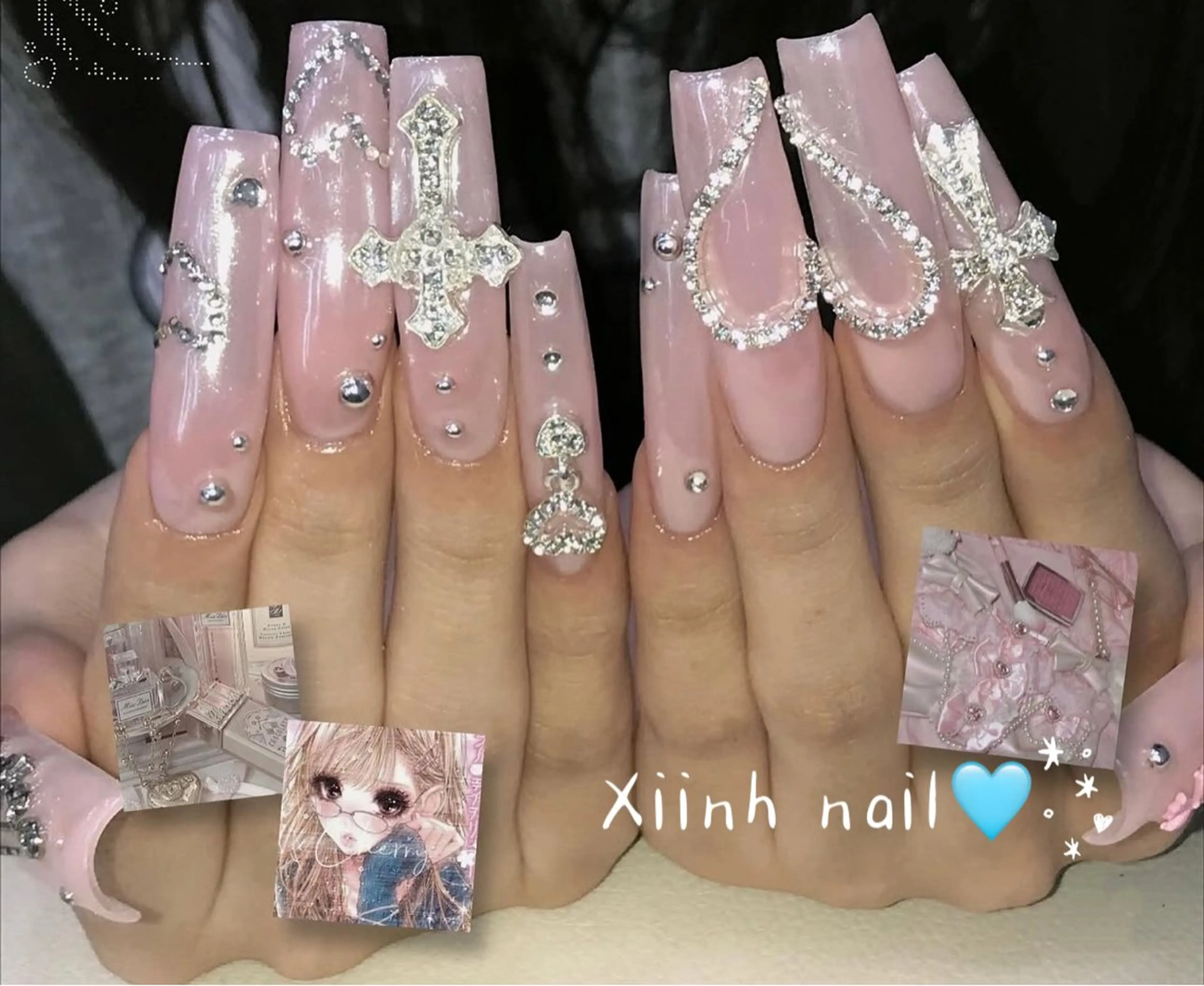 ネイル チークネイル 桜ネイル フットネイル ジェルネイル ハロウィン XIINH NAIL SALONのネイルデザイン