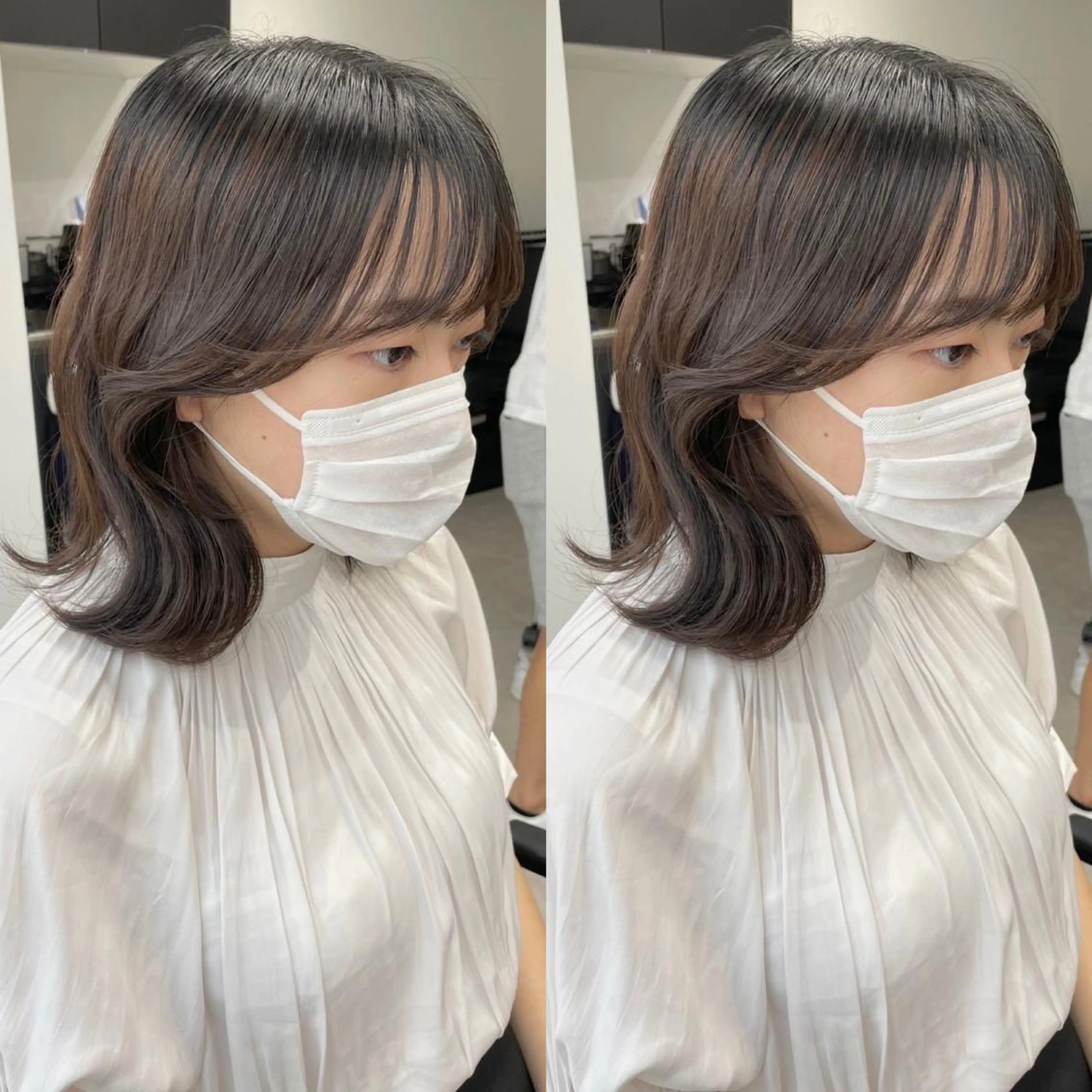 ミディアム カット 🌸インナーカラー 🌸藤井春華のヘアスタイル