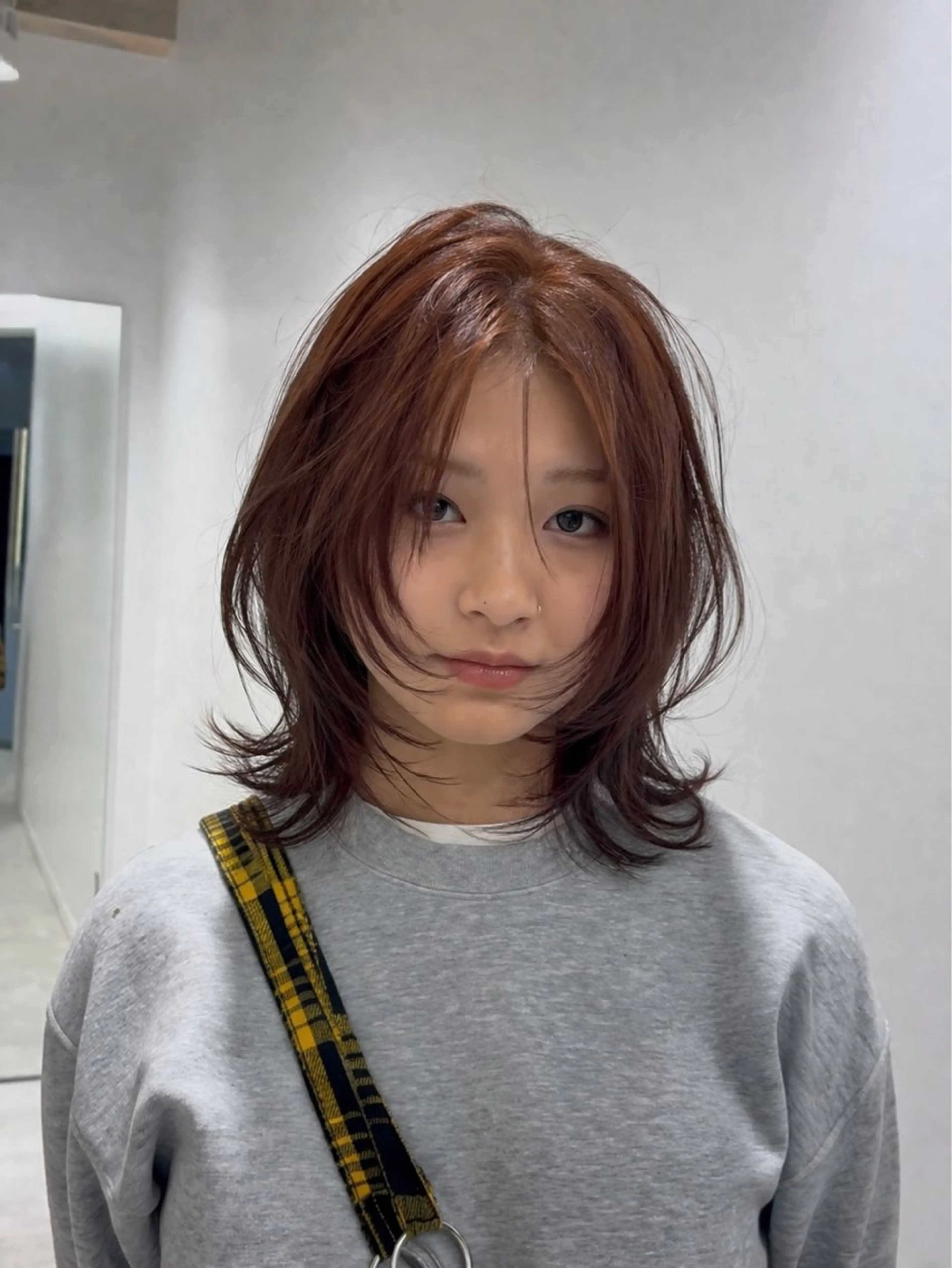 ミディアム レイヤーカット ヘアカラー 藤沢艶カラー/ 藤沢エクステ/魁心のヘアスタイル